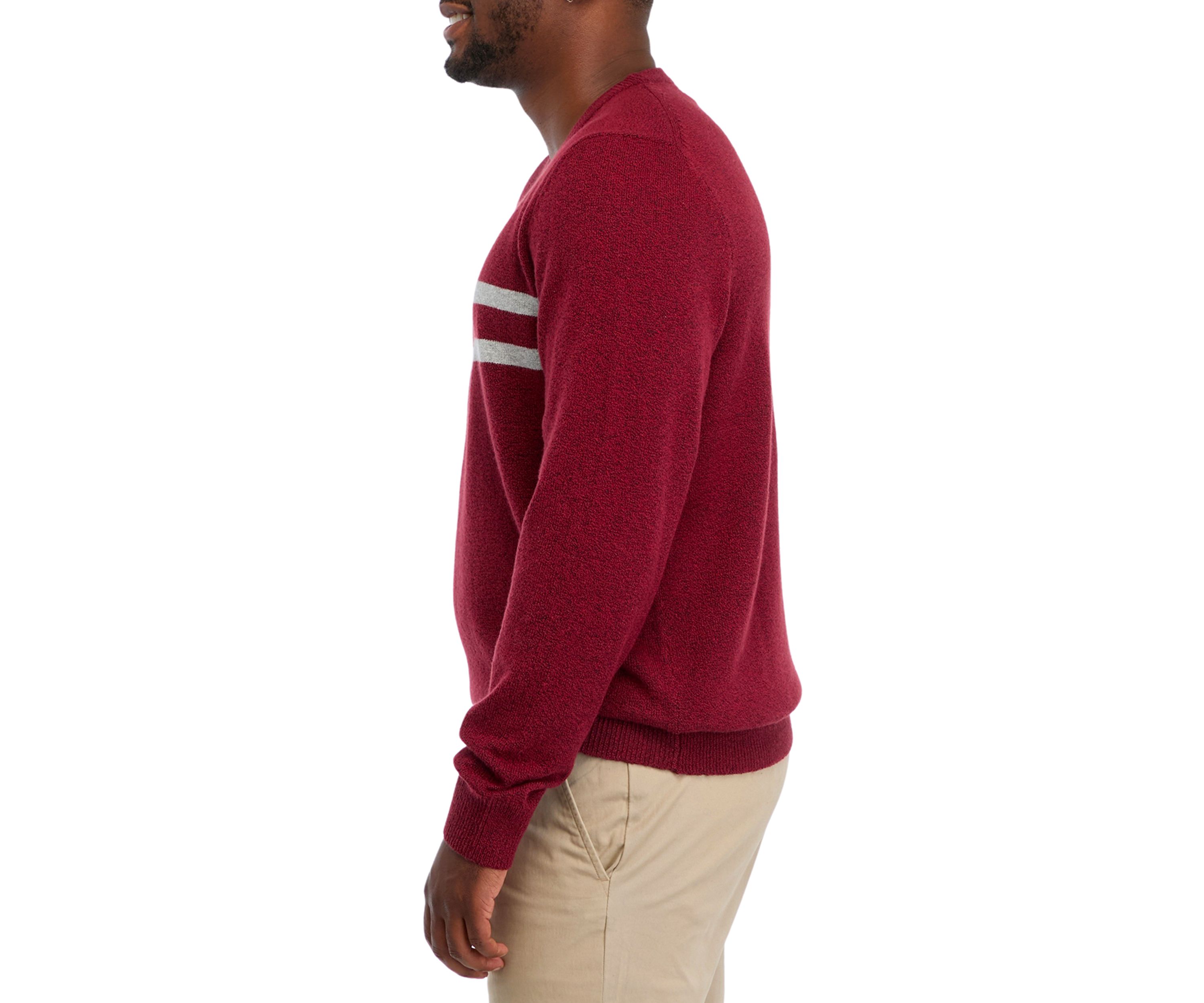 Classic Chest Stripe Crew Neck Sweater