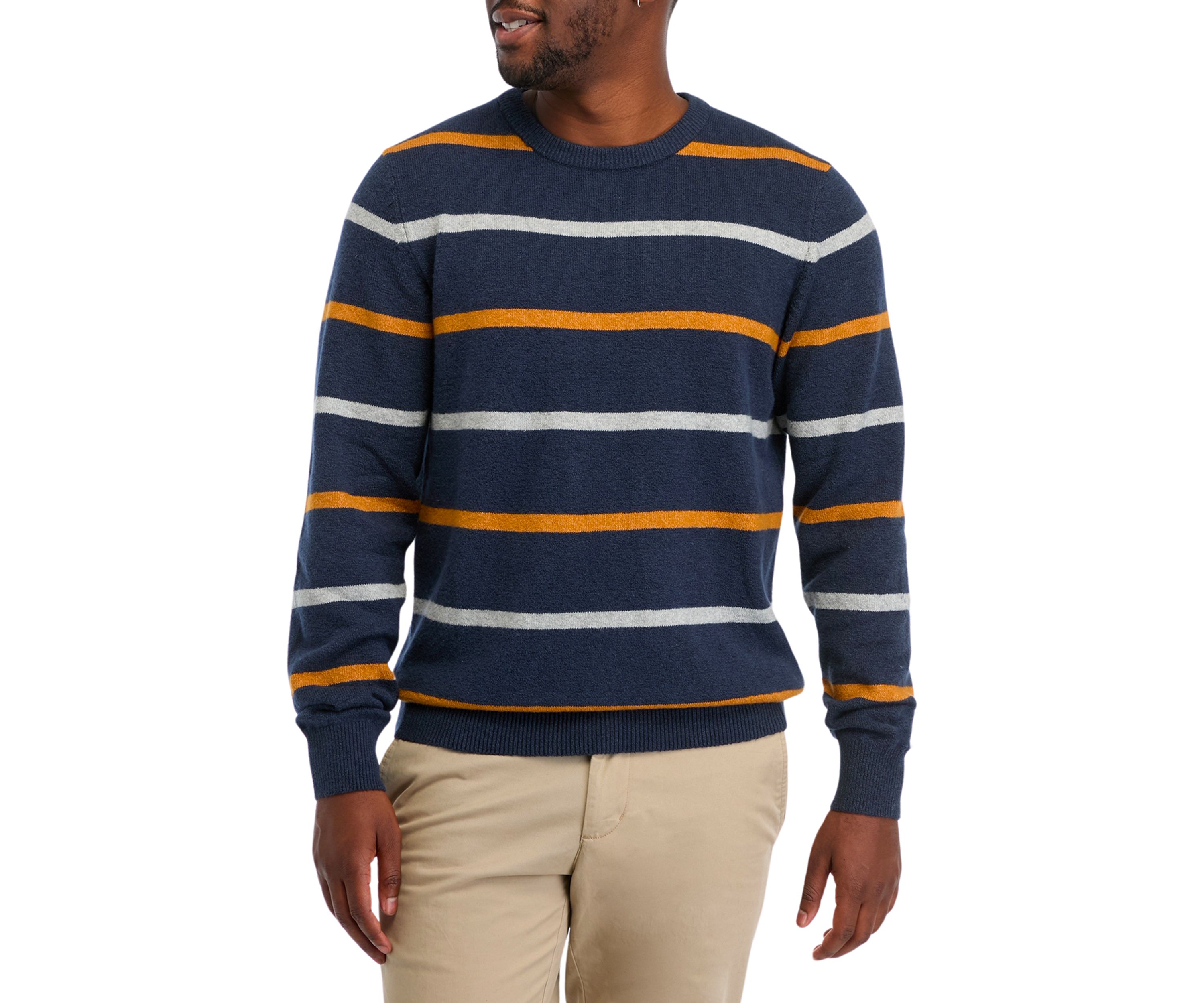 Classic Chest Stripe Crew Neck Sweater