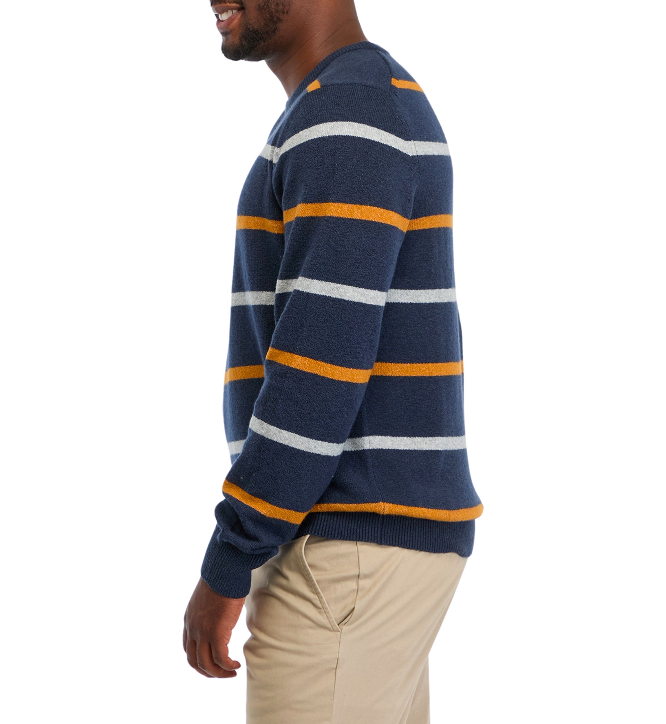 Classic Chest Stripe Crew Neck Sweater