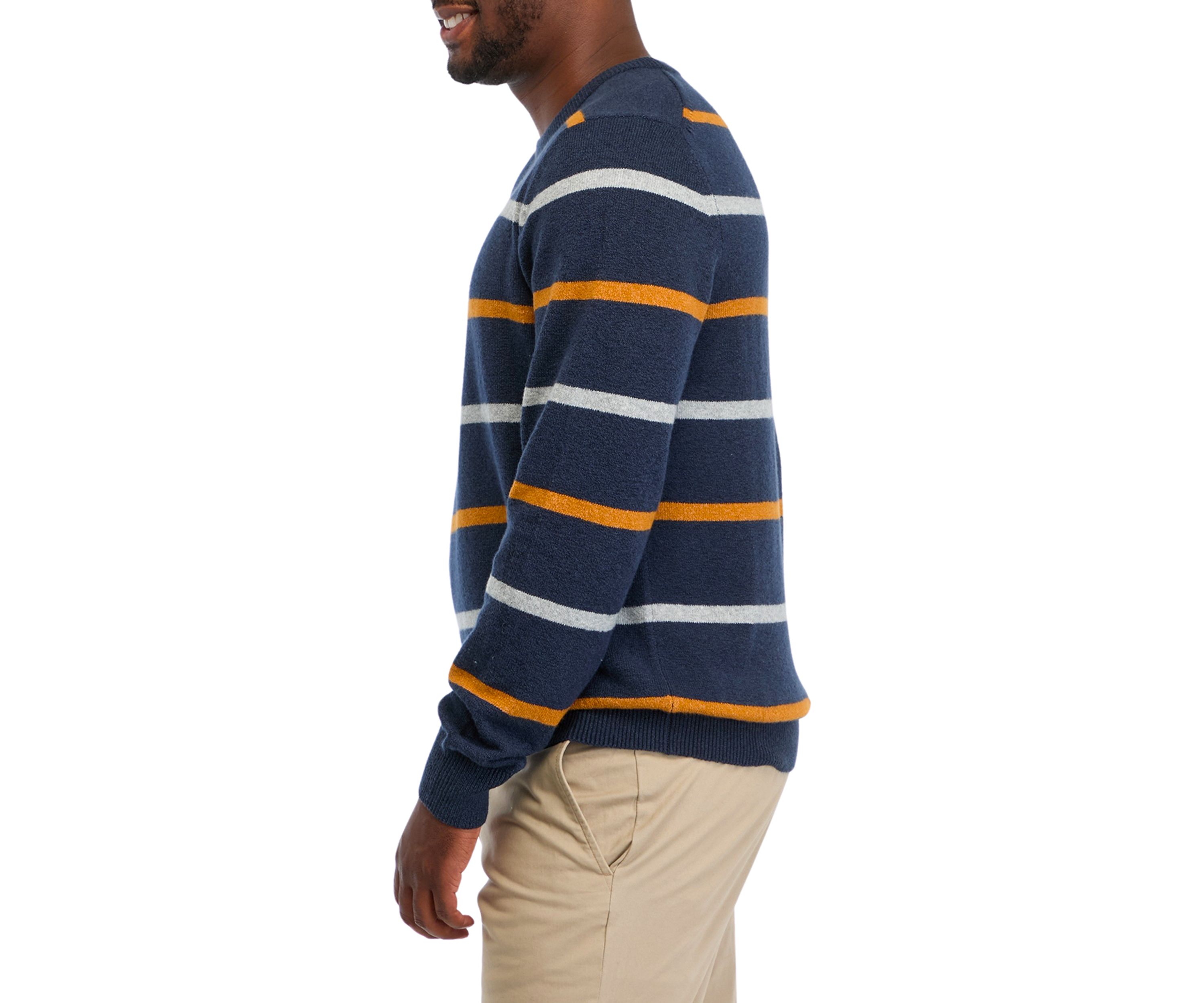 Classic Chest Stripe Crew Neck Sweater