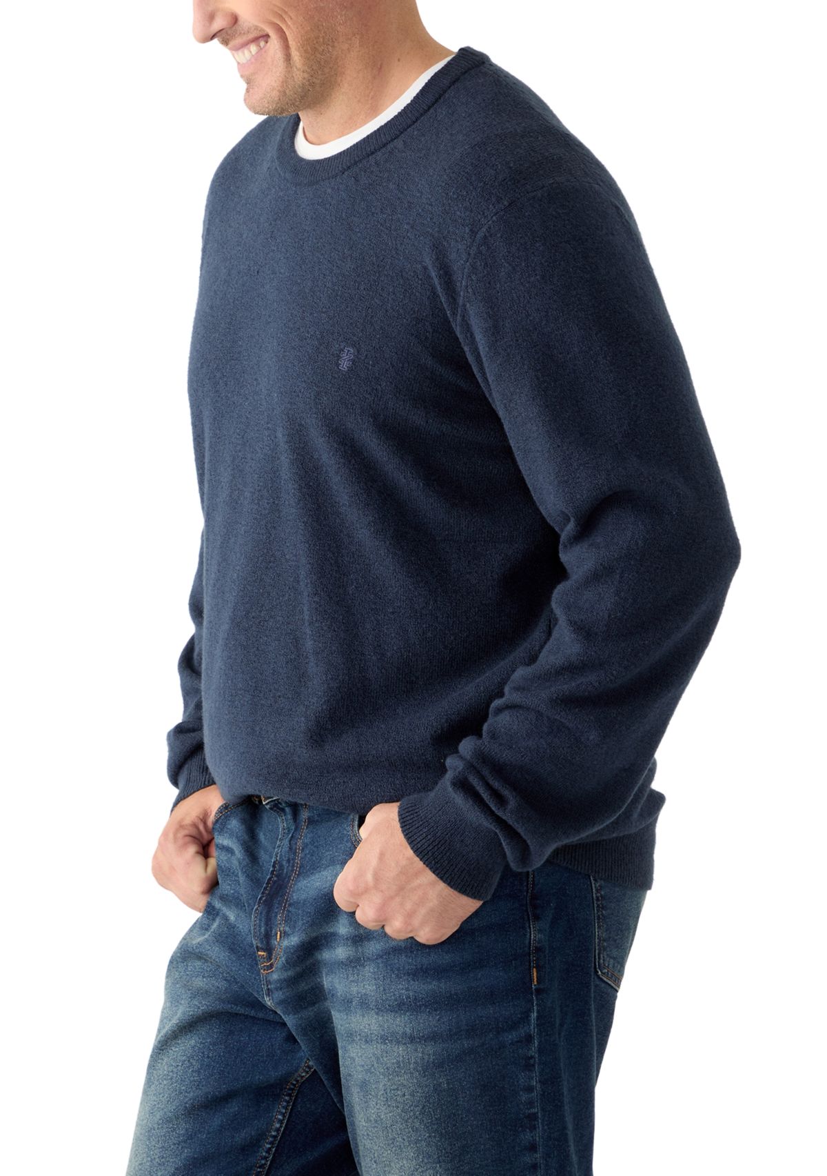 Big & Tall Soft Touch Jersey Crew Neck Sweater
