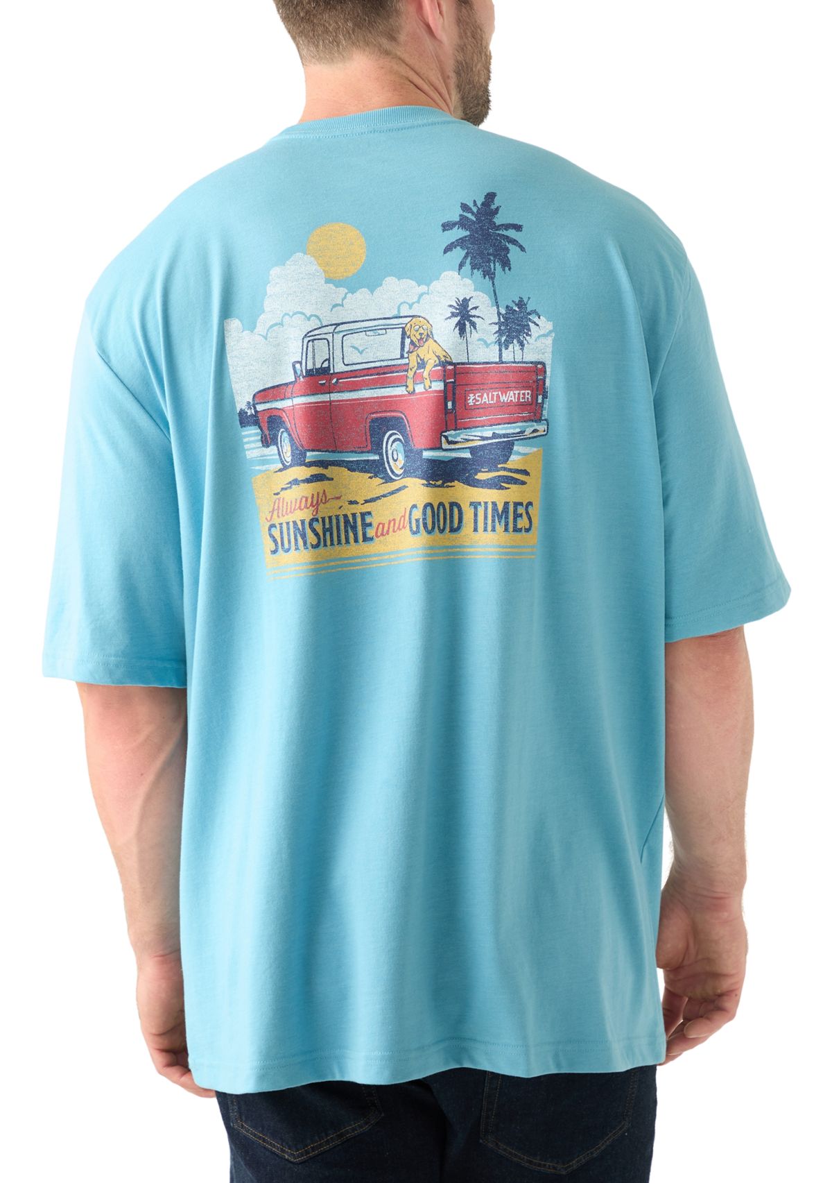 Big & Tall Sunshine Good Times Truck Graphic T-Shirt