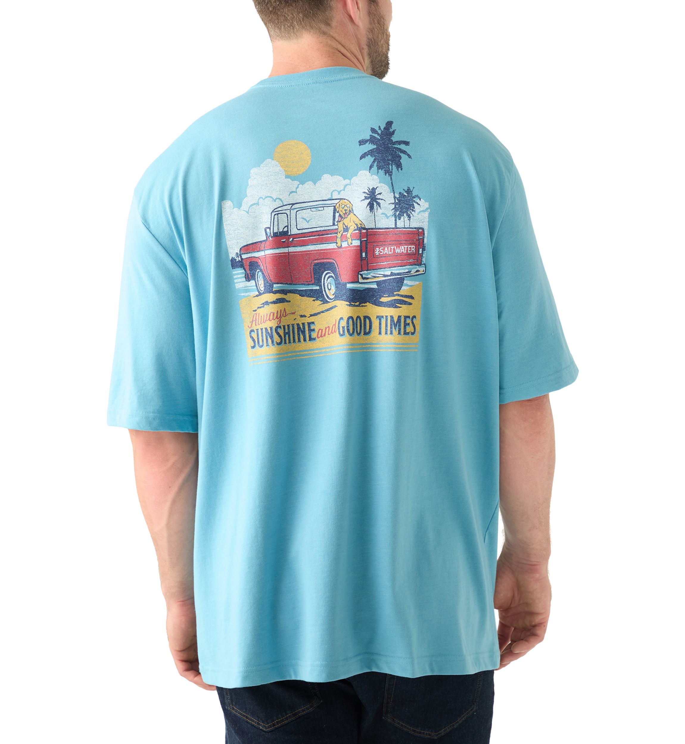 Big & Tall Sunshine Good Times Truck Graphic T-Shirt