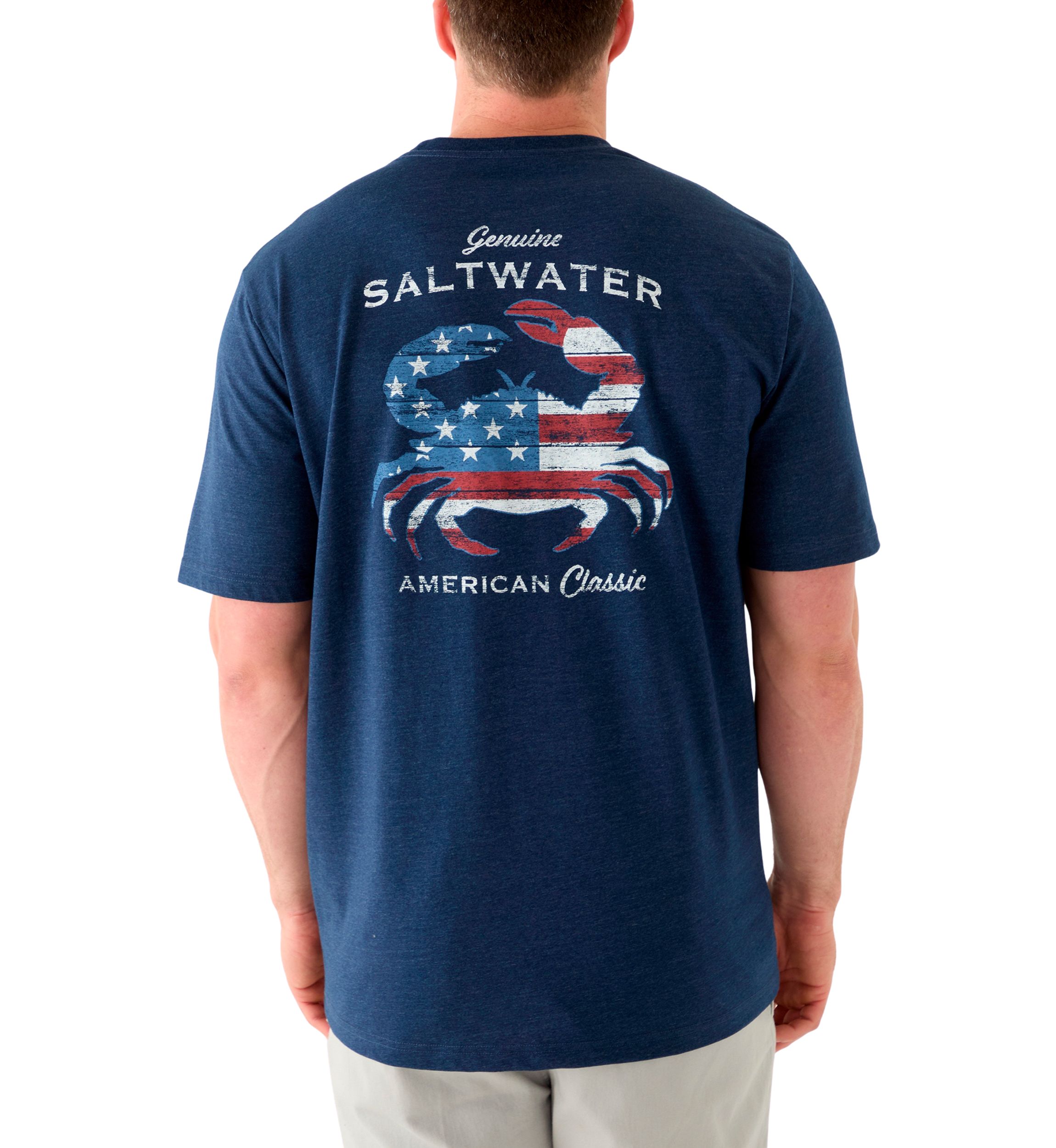 Big & Tall Short Sleeve Stars Crab Graphic T-Shirt