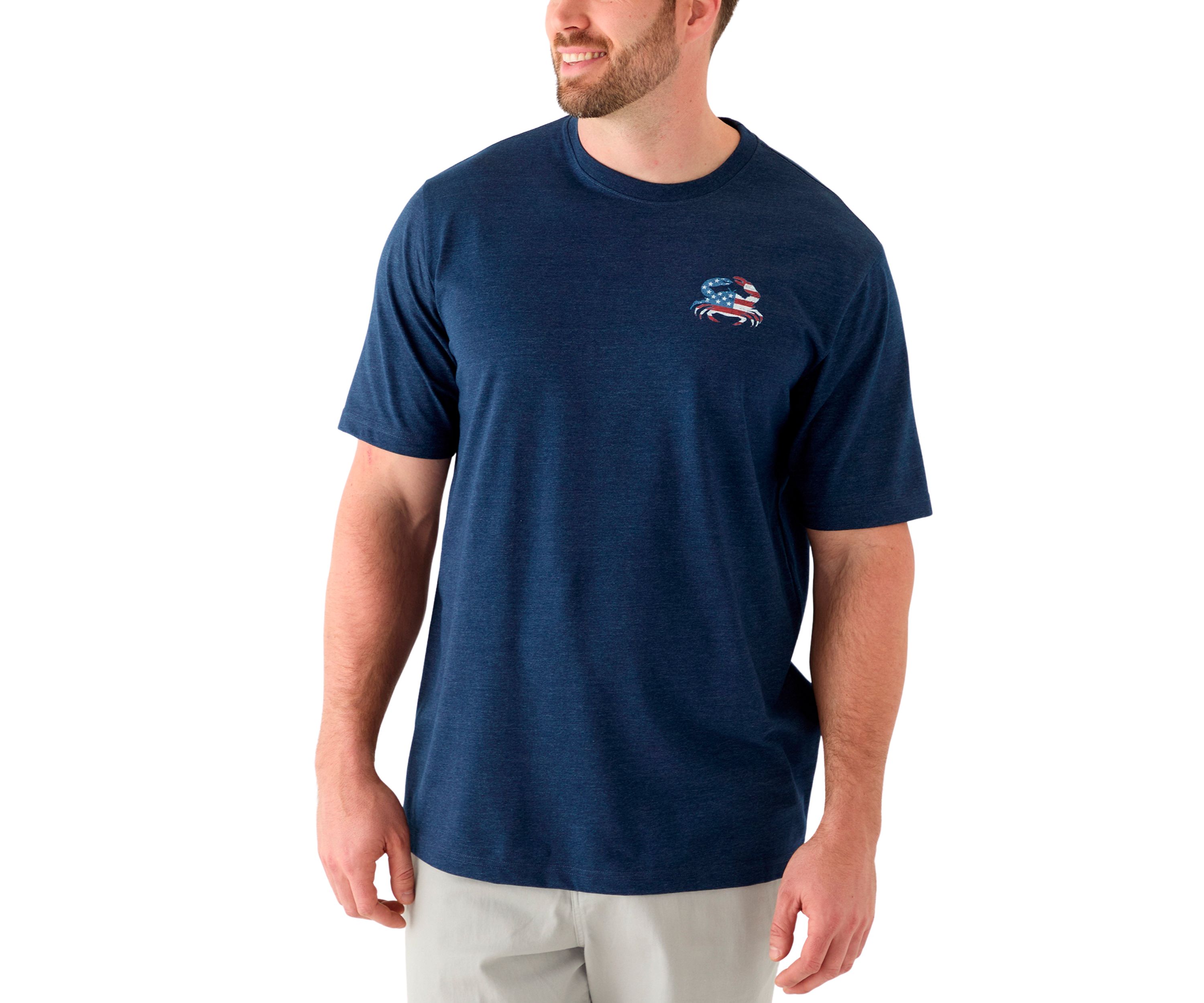 Big & Tall Short Sleeve Stars Crab Graphic T-Shirt