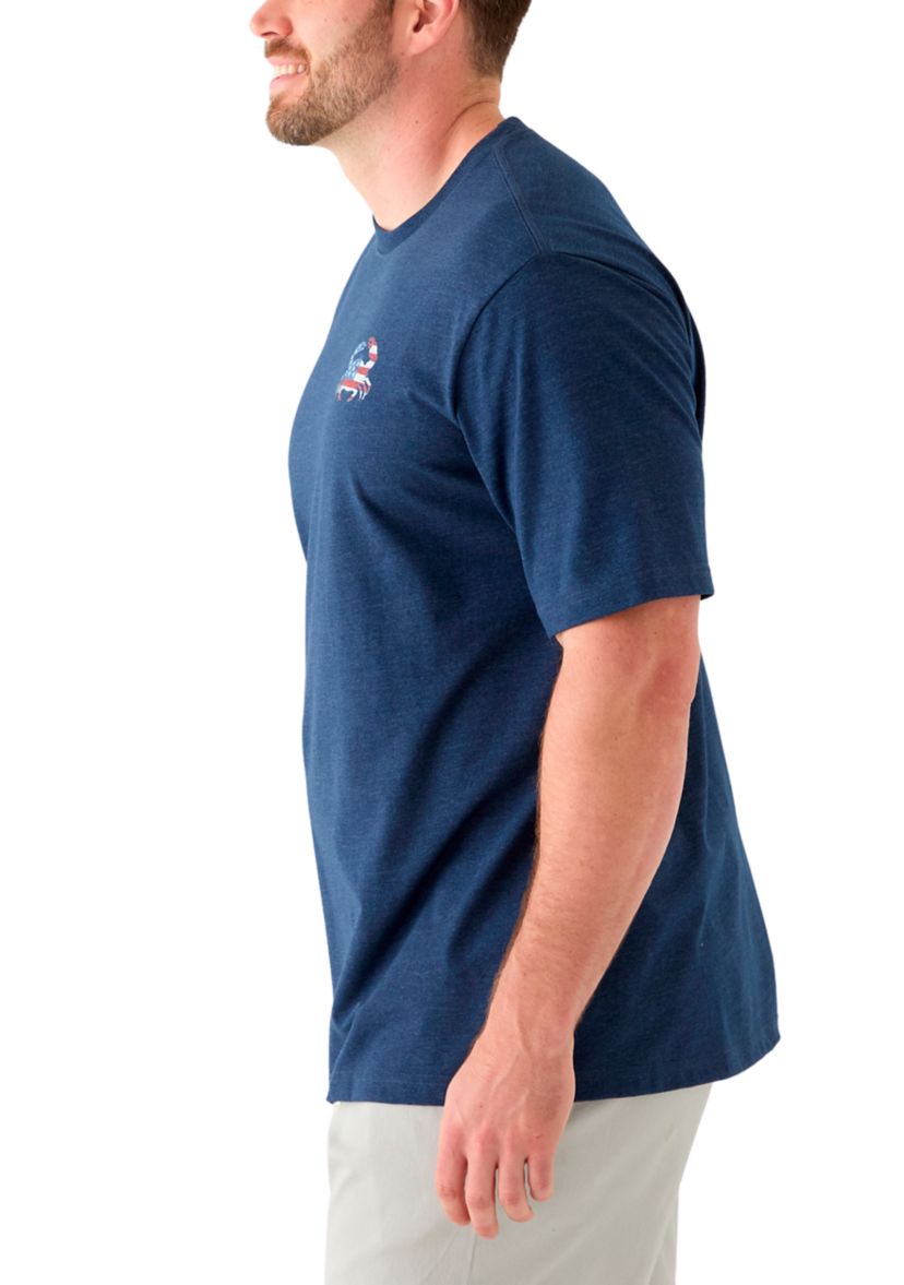 Big & Tall Short Sleeve Stars Crab Graphic T-Shirt