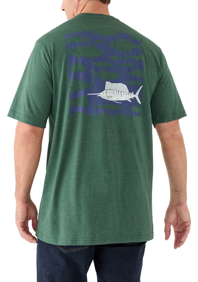 Big & Tall Shirt Sleeve Saltwater Graphic T-Shirt