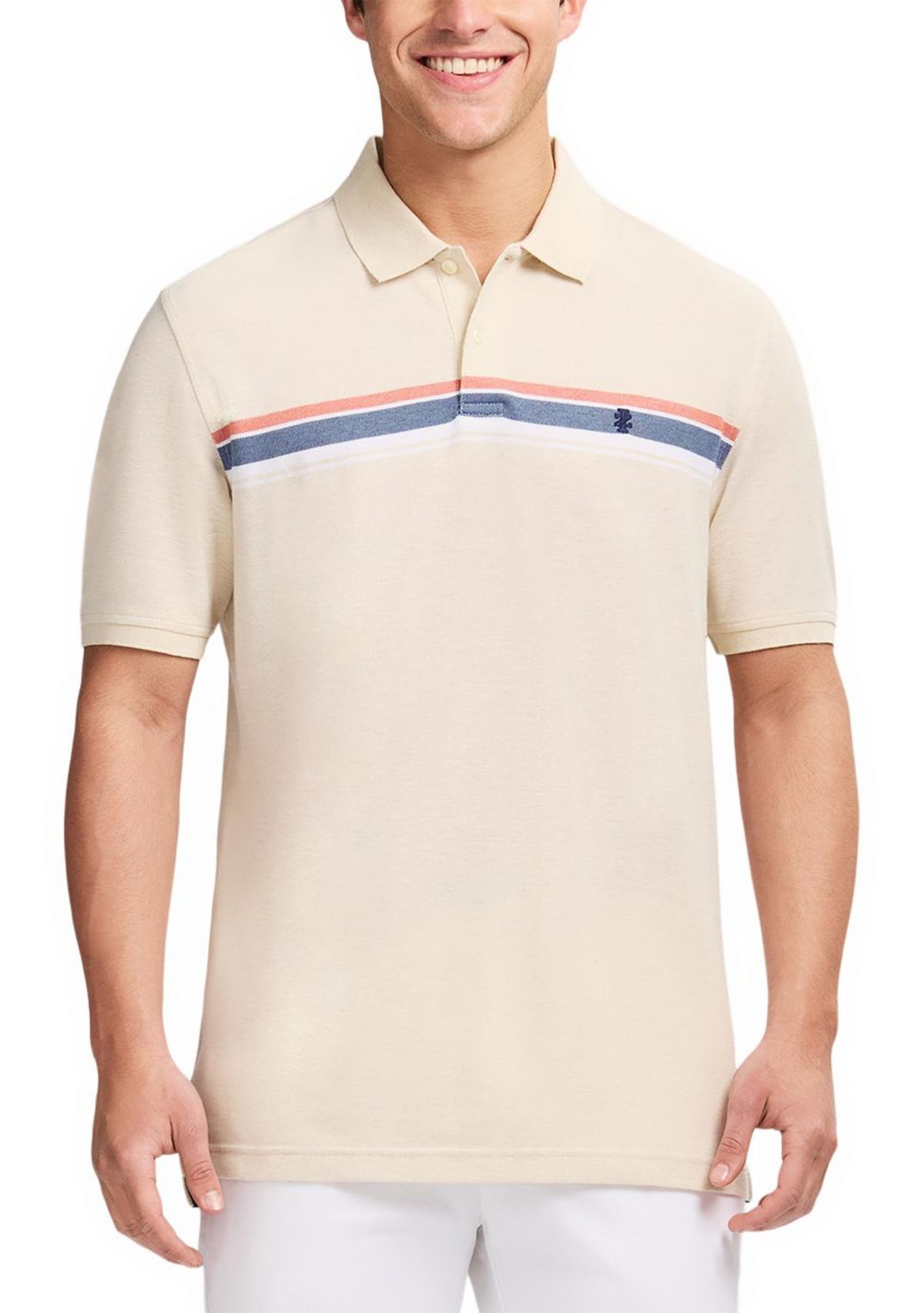 Short Sleeve Advantage Chest Stripe Polo Shirt