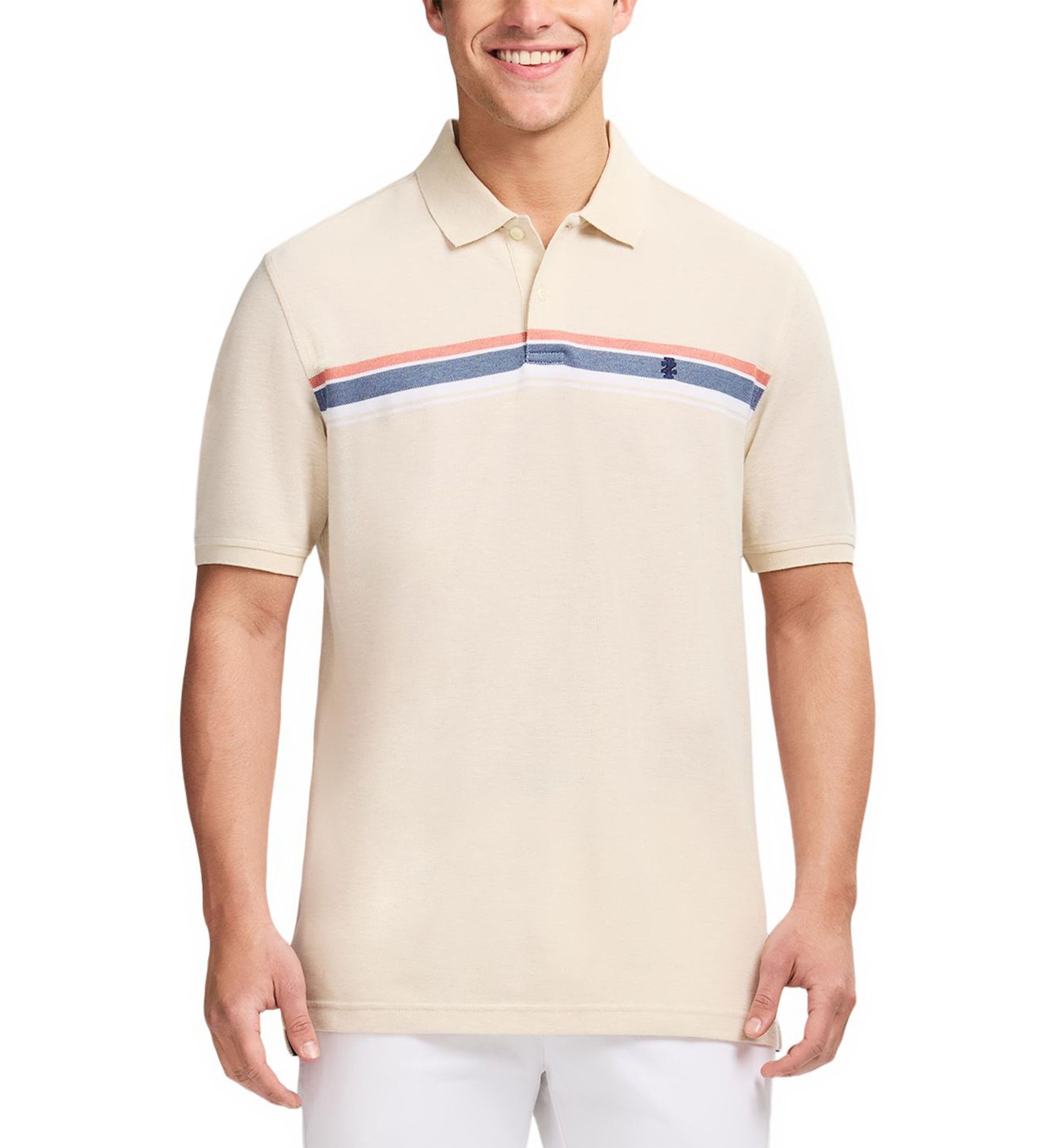 Short Sleeve Advantage Chest Stripe Polo Shirt