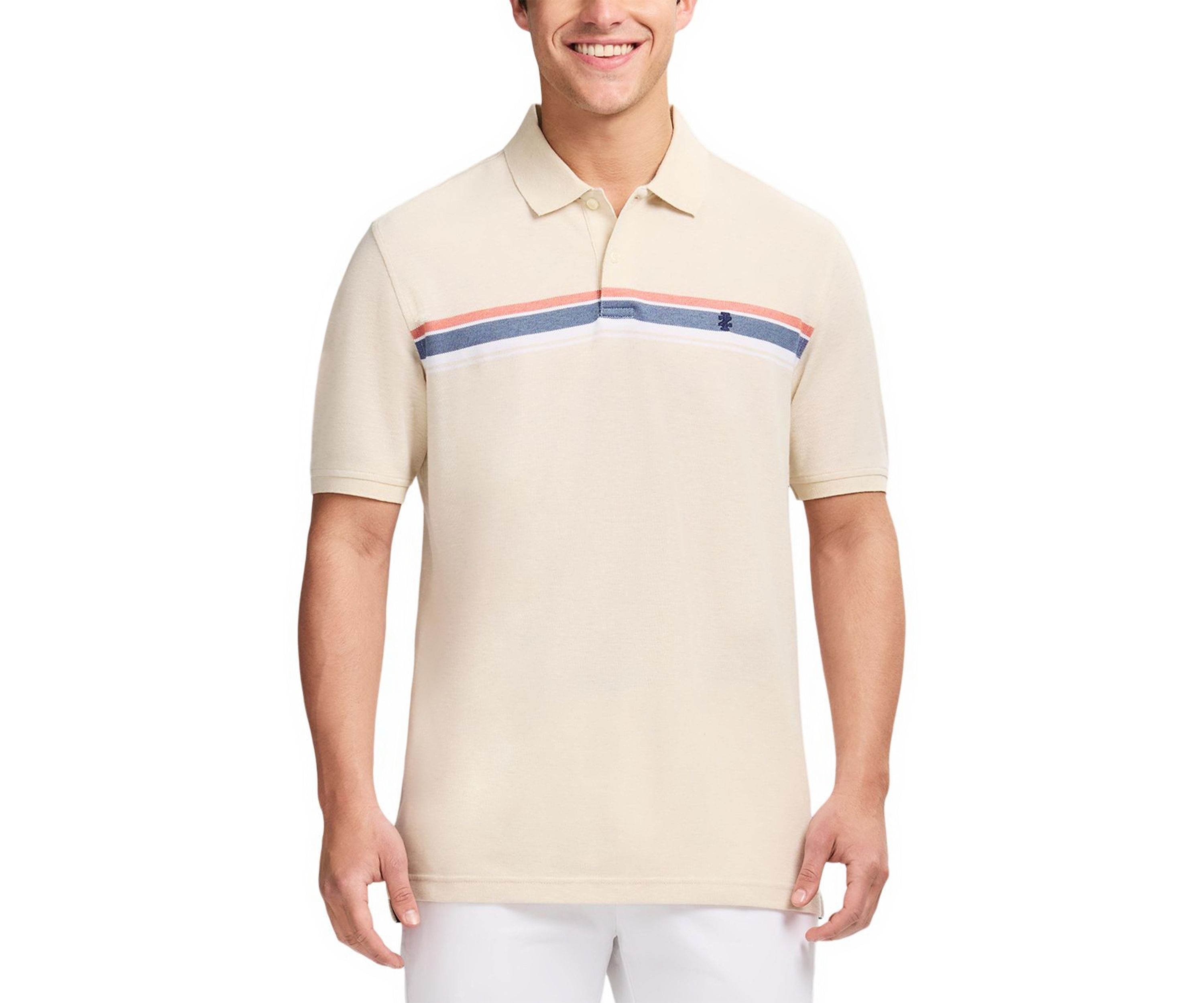 Short Sleeve Advantage Chest Stripe Polo Shirt