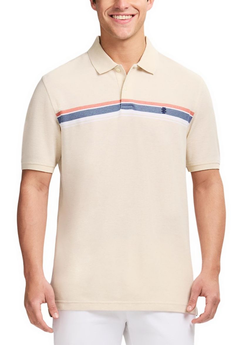Short Sleeve Advantage Chest Stripe Polo Shirt