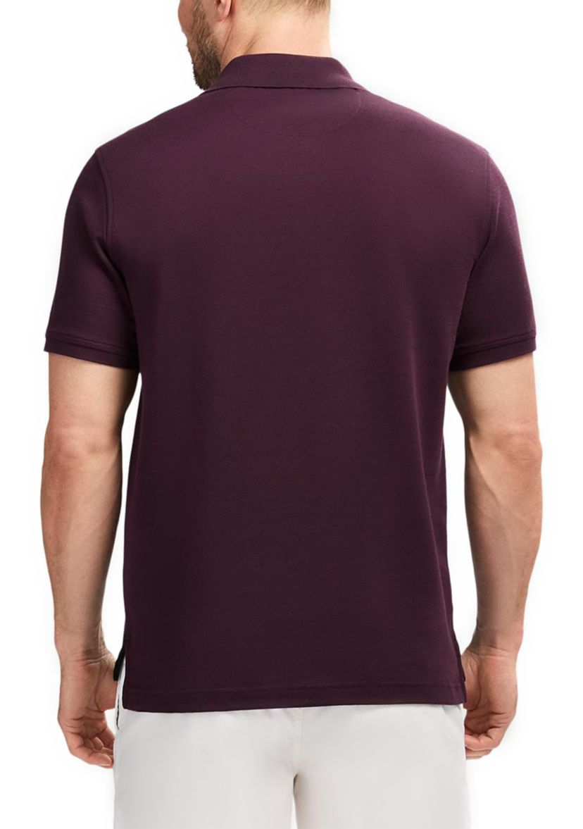 Short Sleeve Advantage Color Block Stripe Polo Shirt 