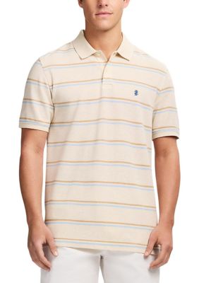 IZOD Men's Short Sleeve Advantage Stripe Polo Shirt, 2XL