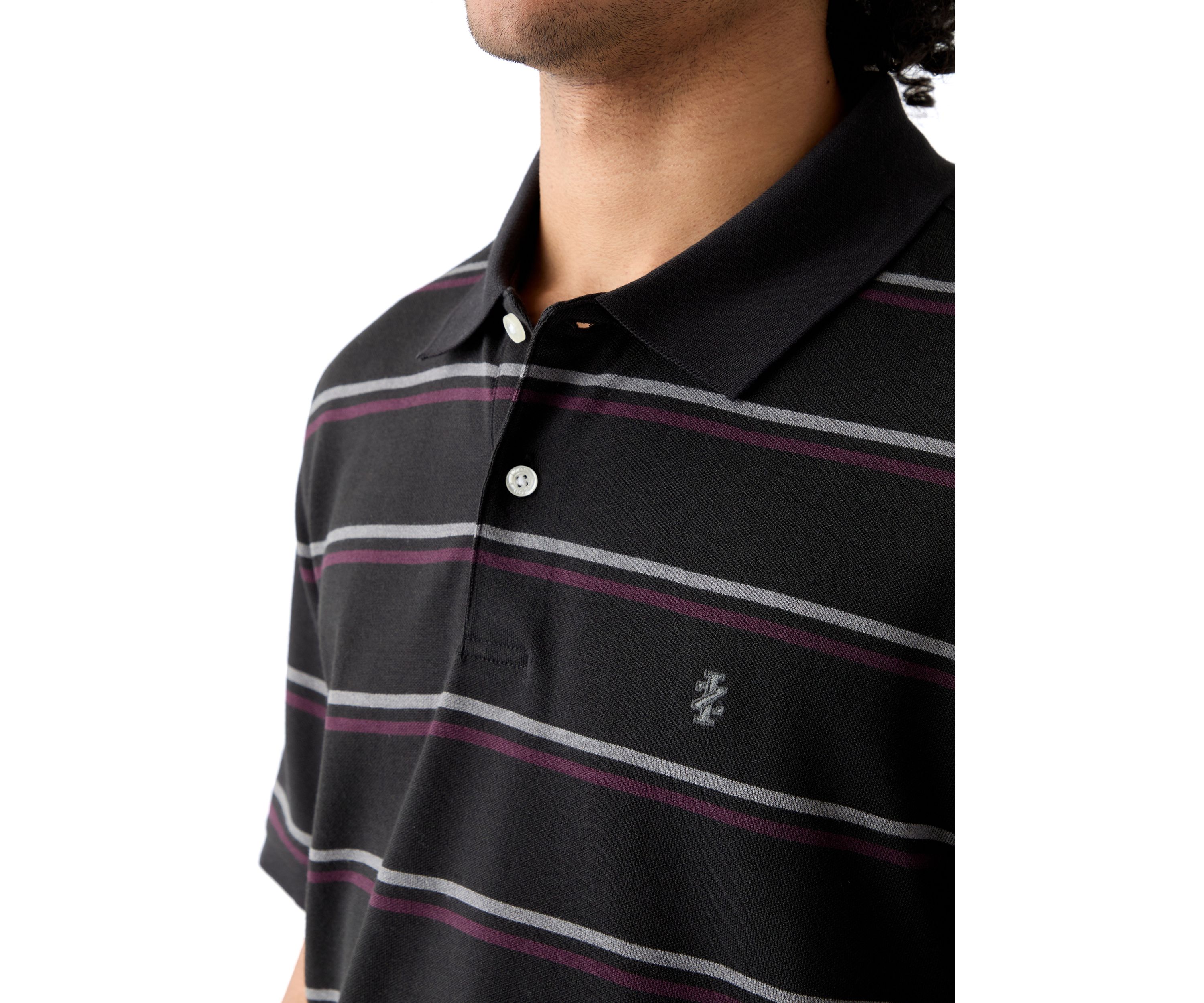 Short Sleeve Advantage Stripe Polo Shirt