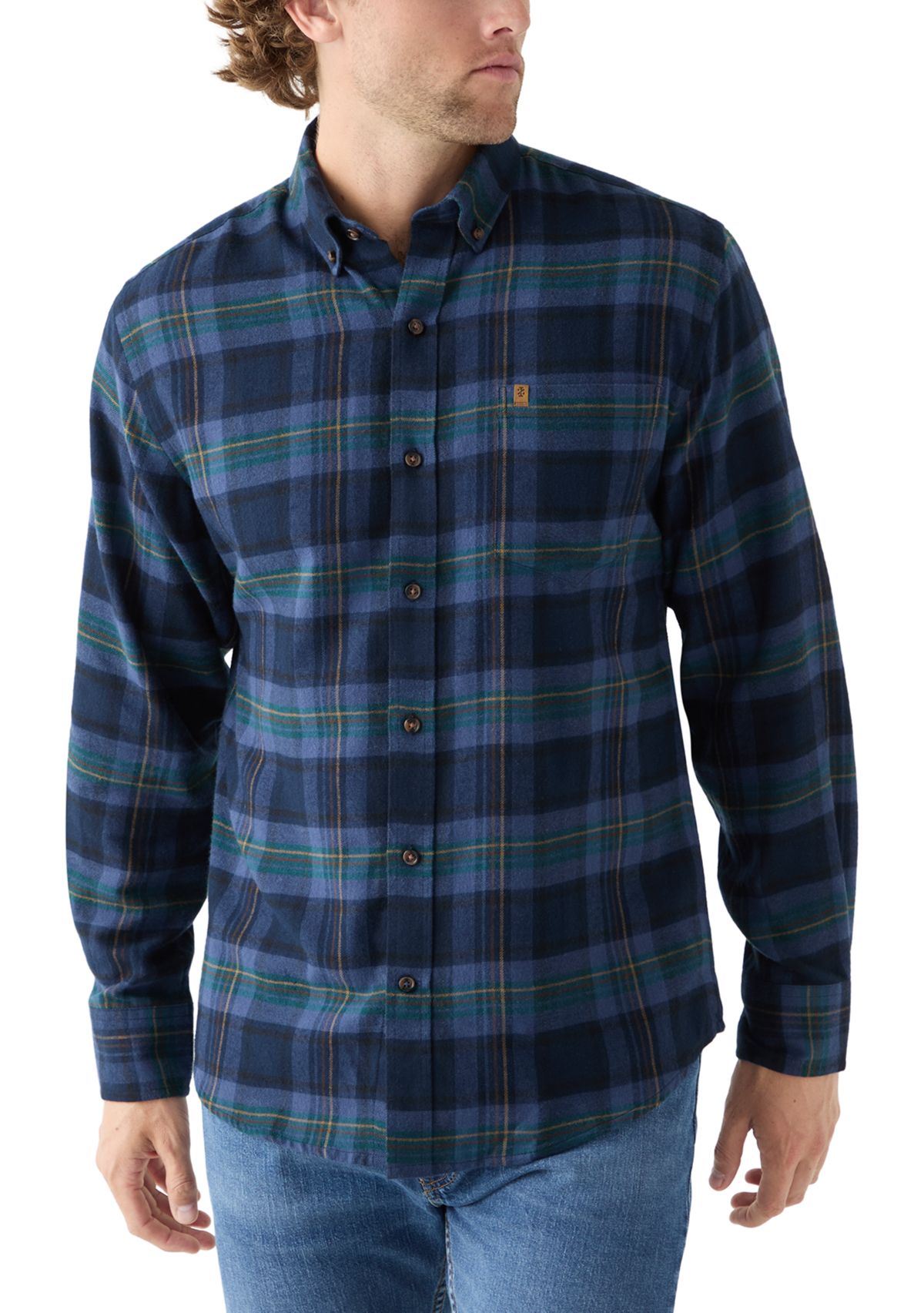Stratton Flannel Long Sleeve Button Down Shirt