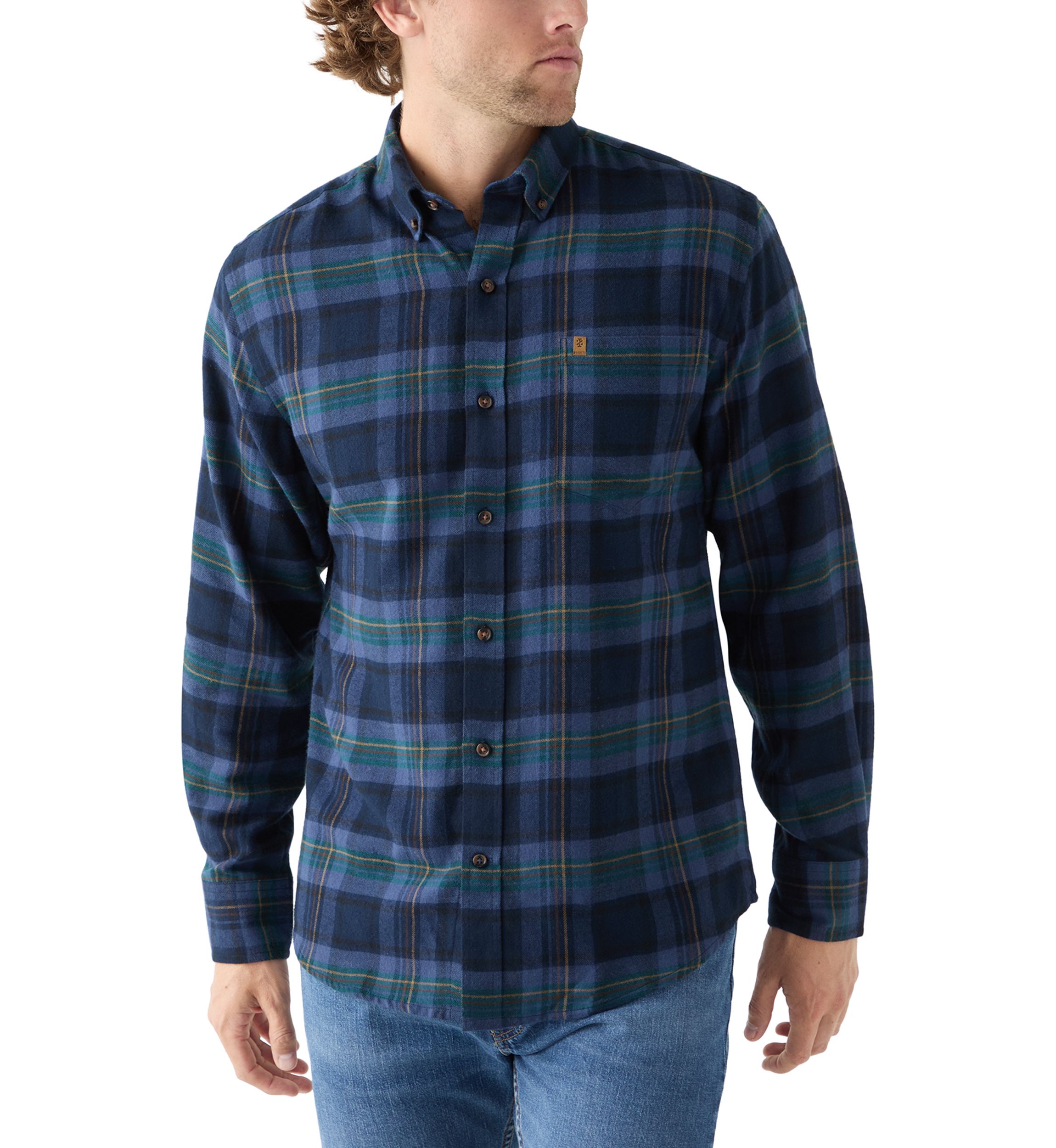 Stratton Flannel Long Sleeve Button Down Shirt