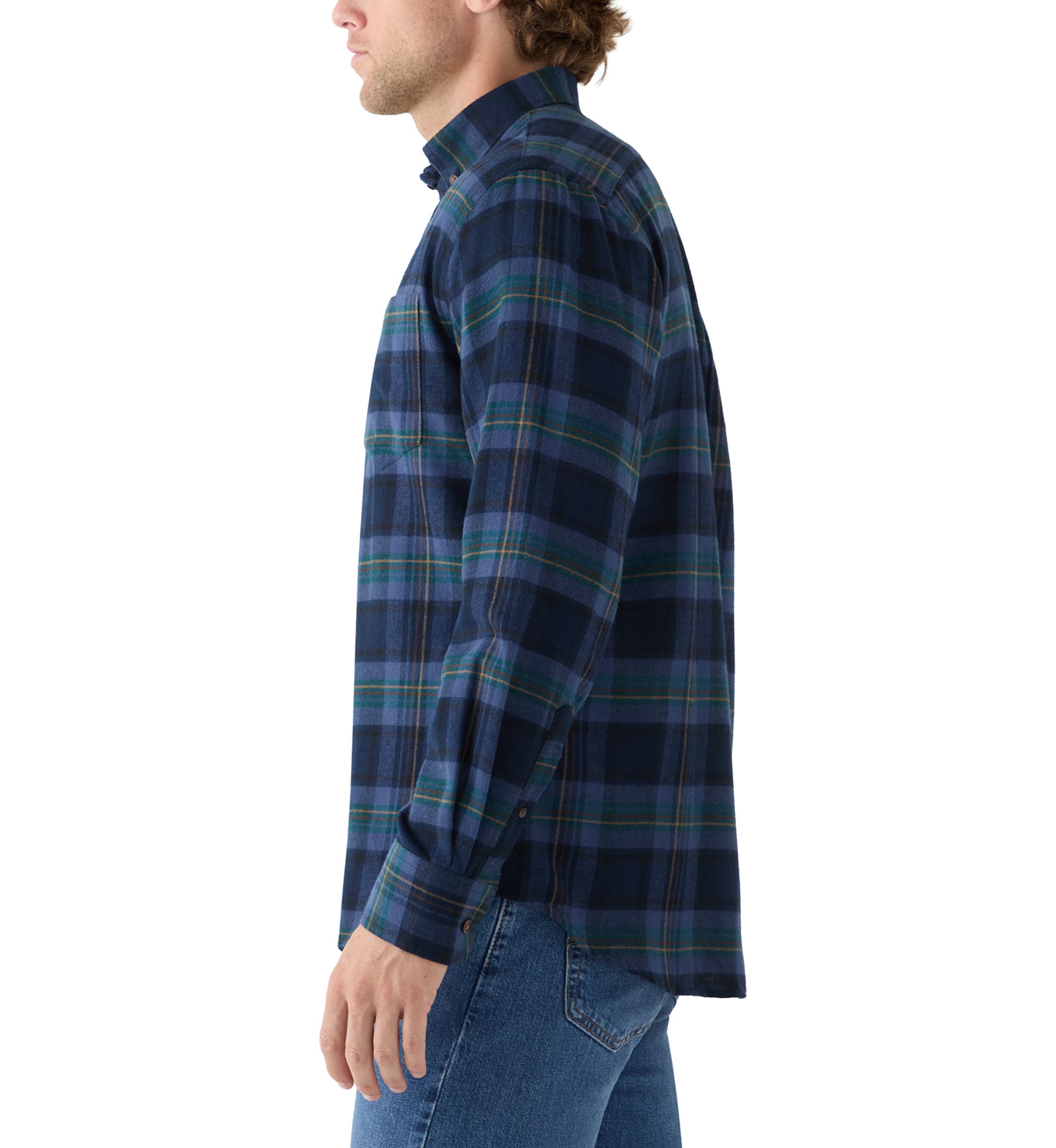 Stratton Flannel Long Sleeve Button Down Shirt