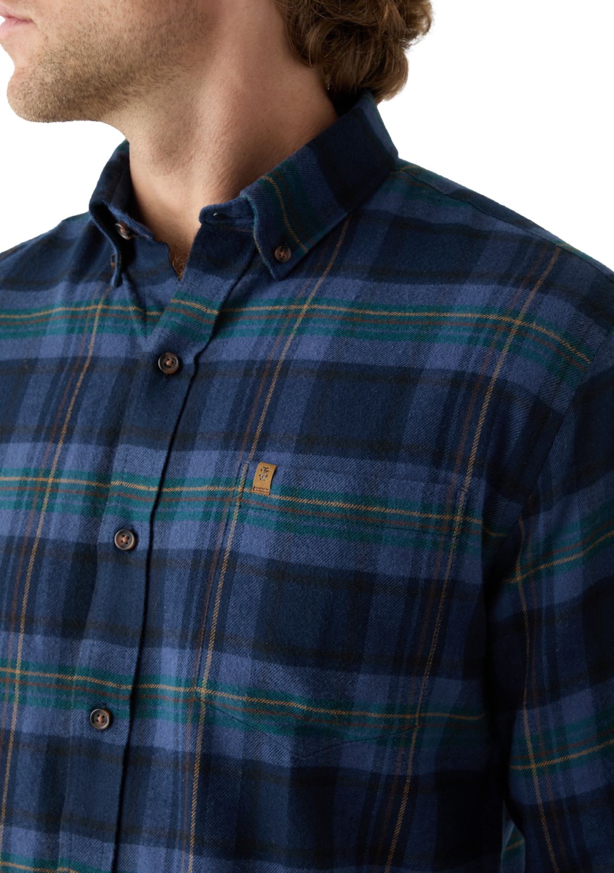 Stratton Flannel Long Sleeve Button Down Shirt