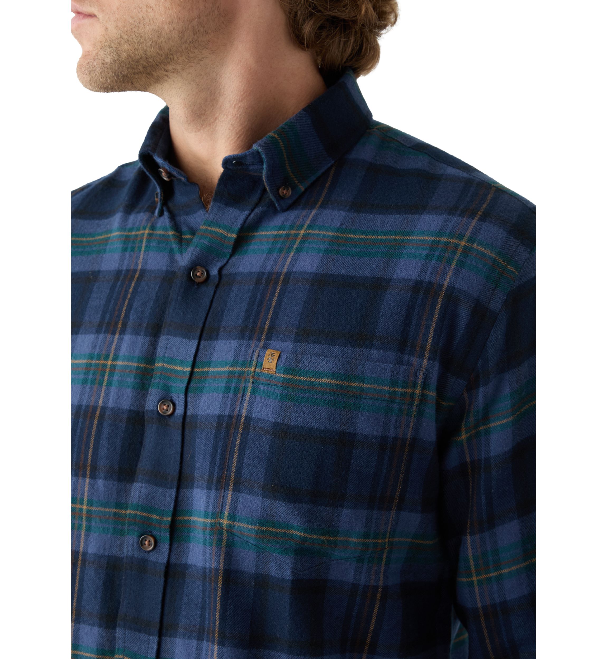 Stratton Flannel Long Sleeve Button Down Shirt