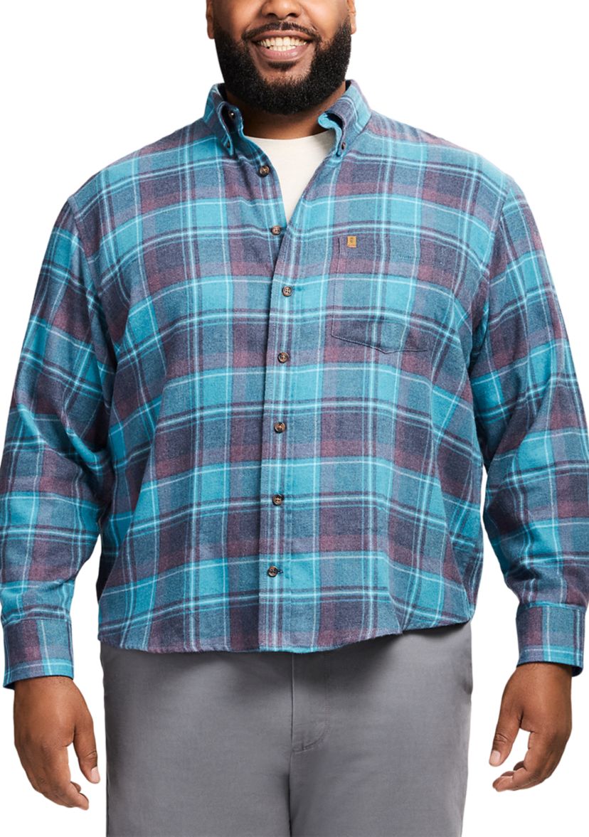 Big & Tall Stratton Flannel Long Sleeve Button Down Shirt