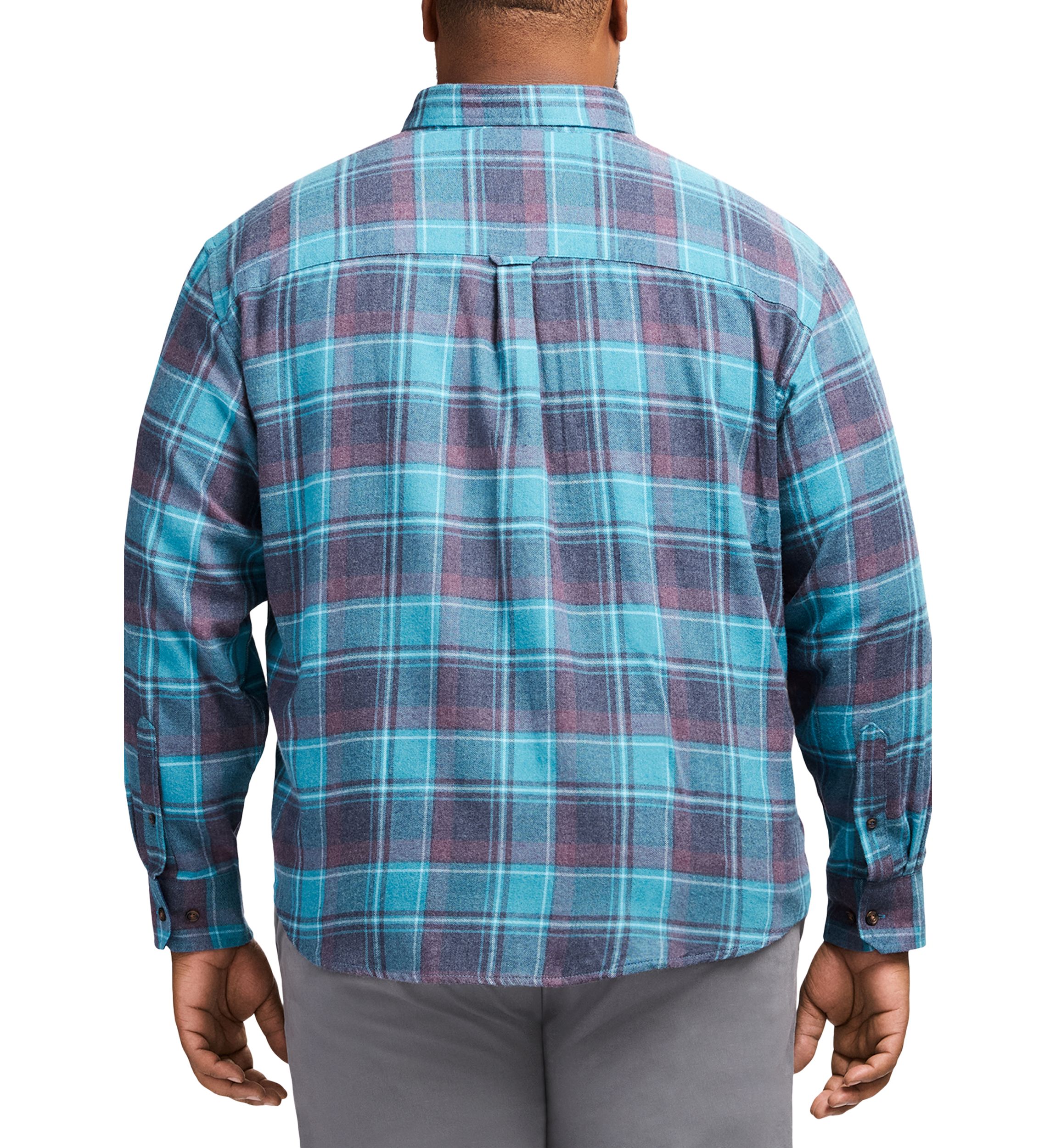 Big & Tall Stratton Flannel Long Sleeve Button Down Shirt