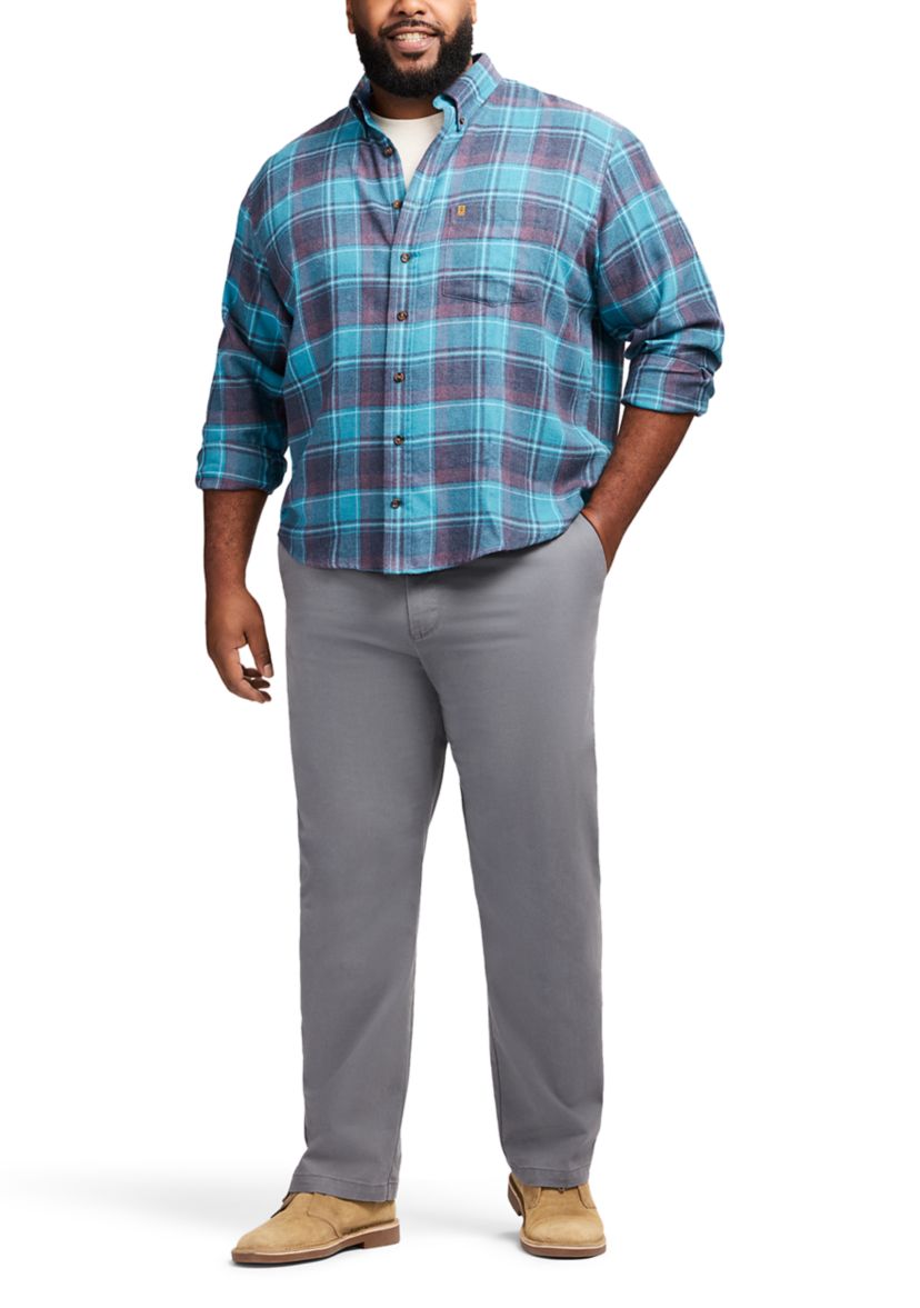 Big & Tall Stratton Flannel Long Sleeve Button Down Shirt