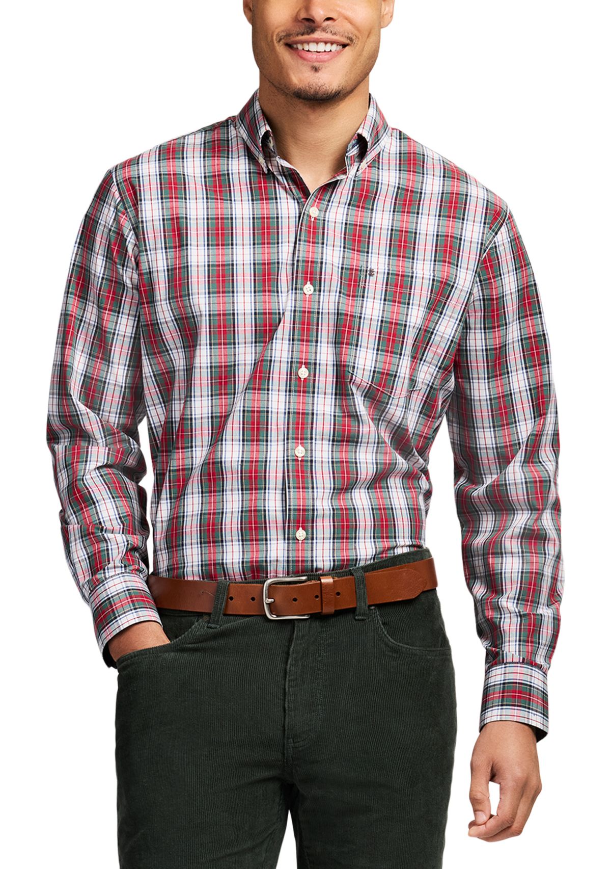 Holiday Tartan Long Sleeve Button Down Dress Shirt