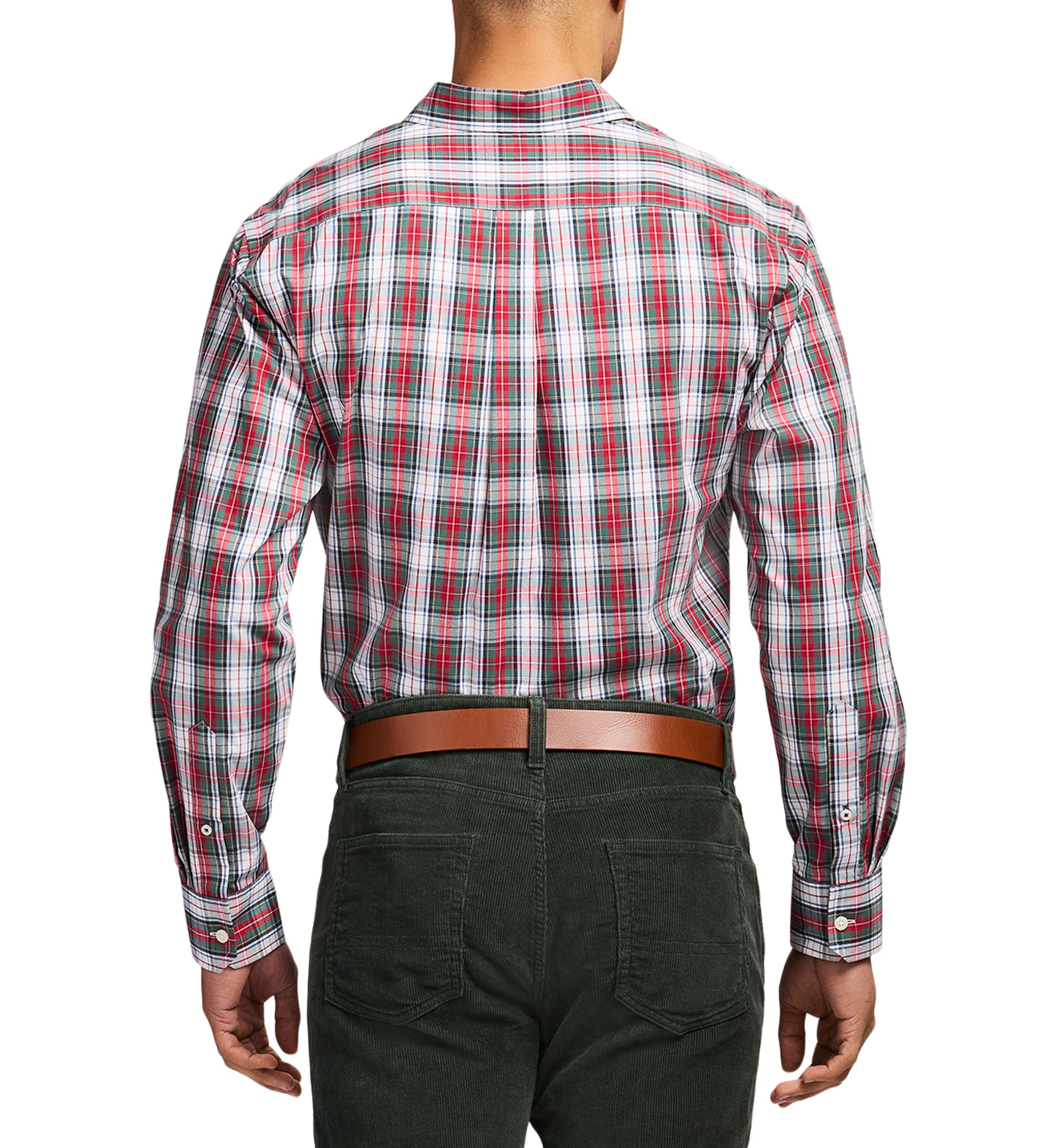 Holiday Tartan Long Sleeve Button Down Dress Shirt