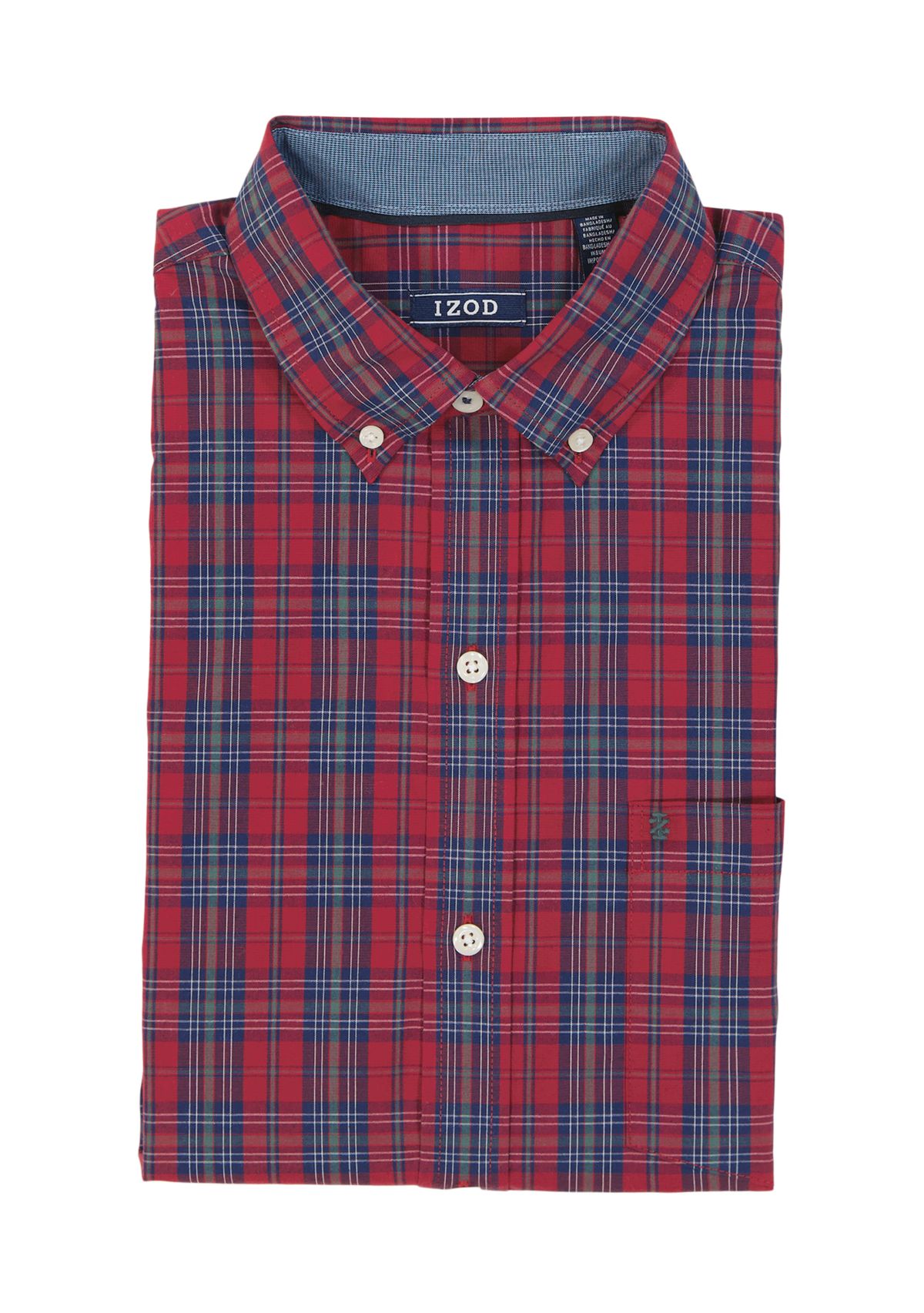 Holiday Tartan Long Sleeve Button Down Dress Shirt 