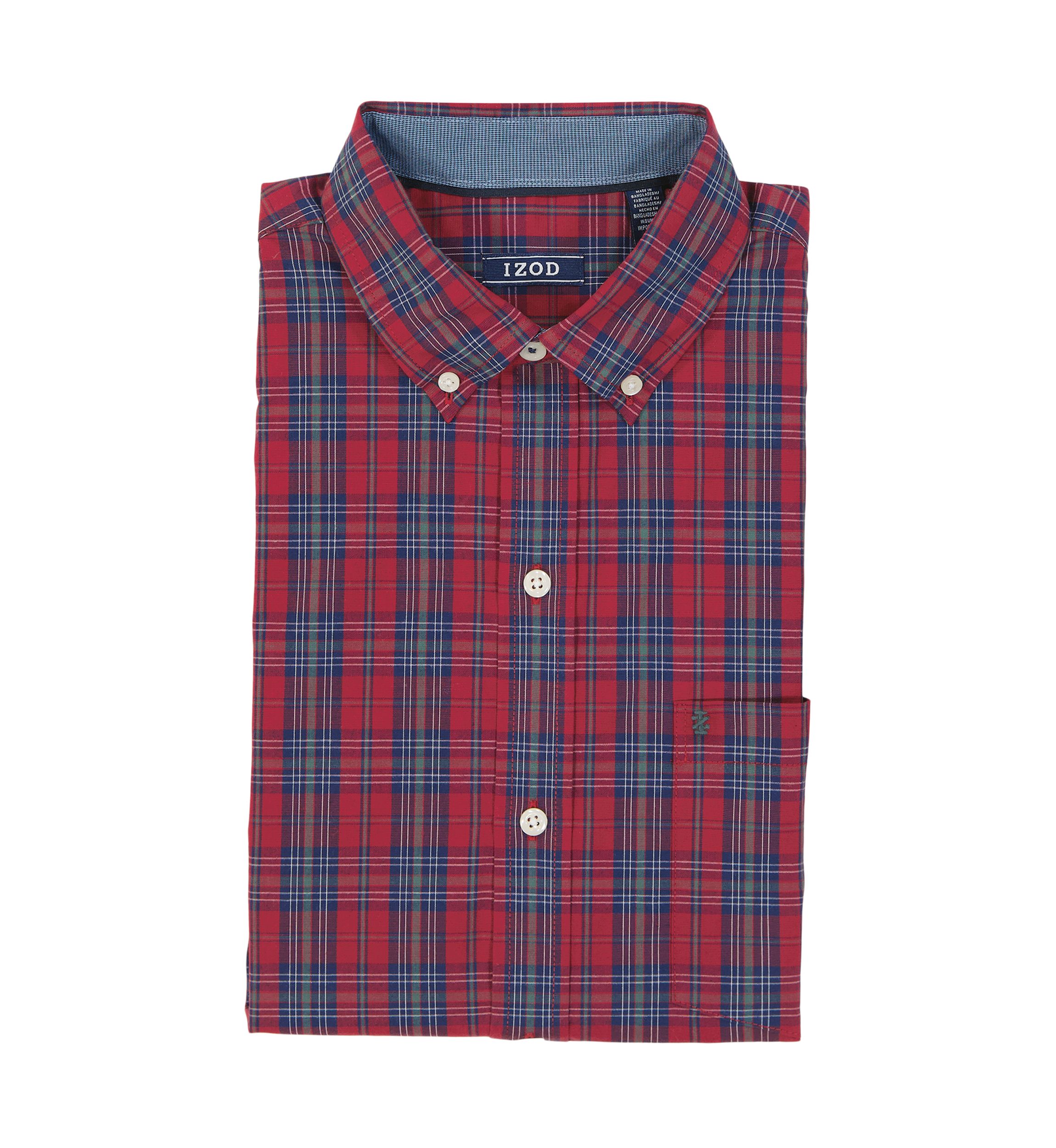 Holiday Tartan Long Sleeve Button Down Dress Shirt 