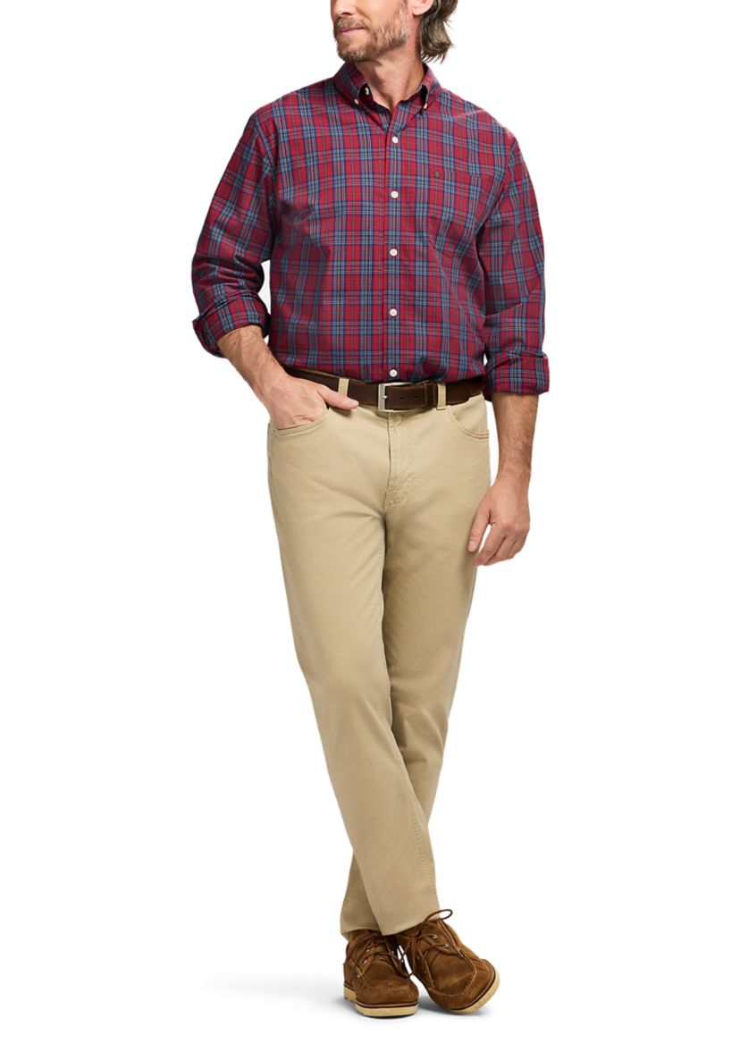 Holiday Tartan Long Sleeve Button Down Dress Shirt 