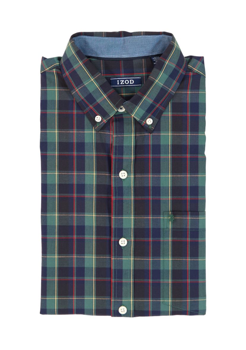 Holiday Tartan Long Sleeve Button Down Dress Shirt