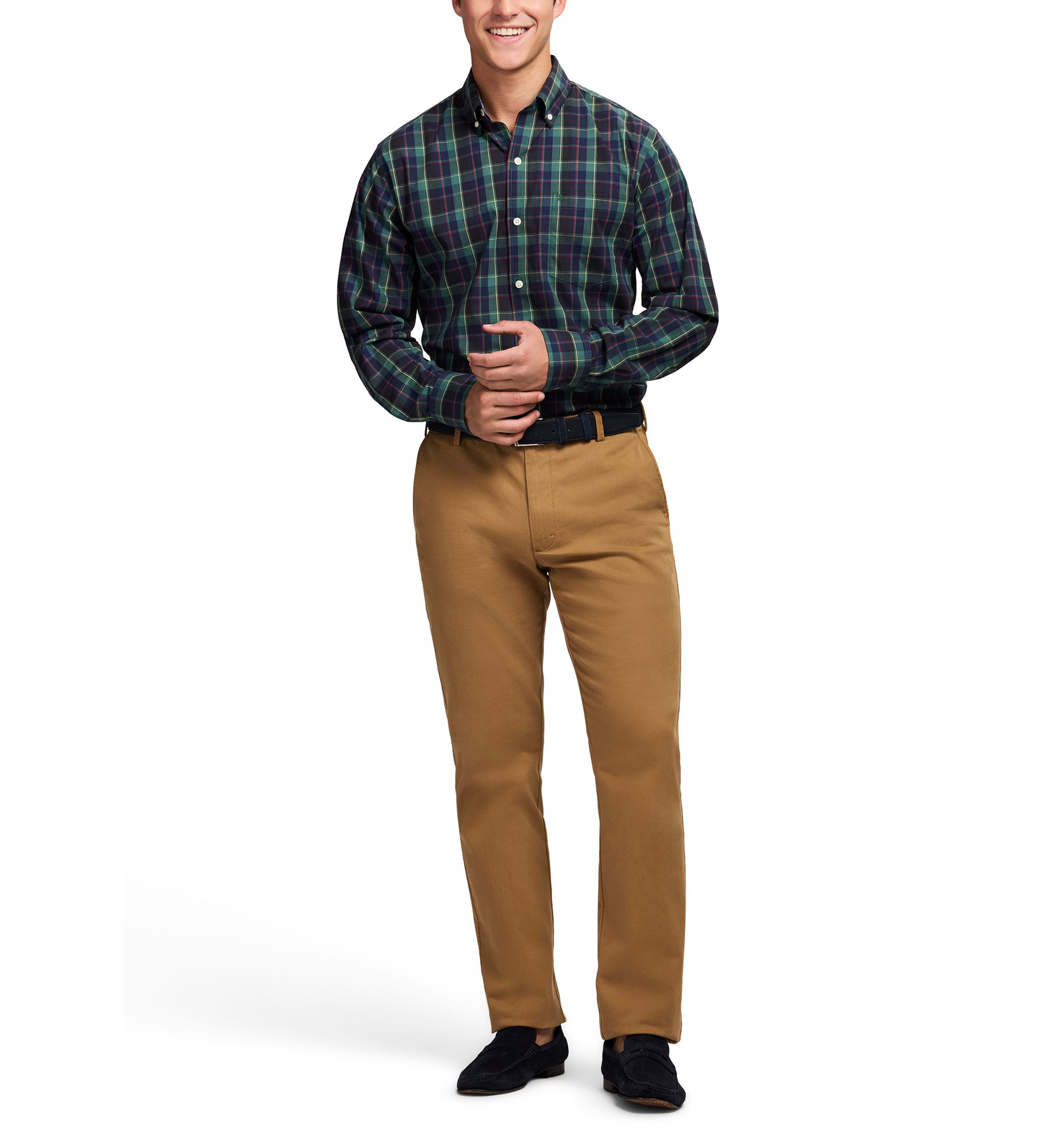 Holiday Tartan Long Sleeve Button Down Dress Shirt