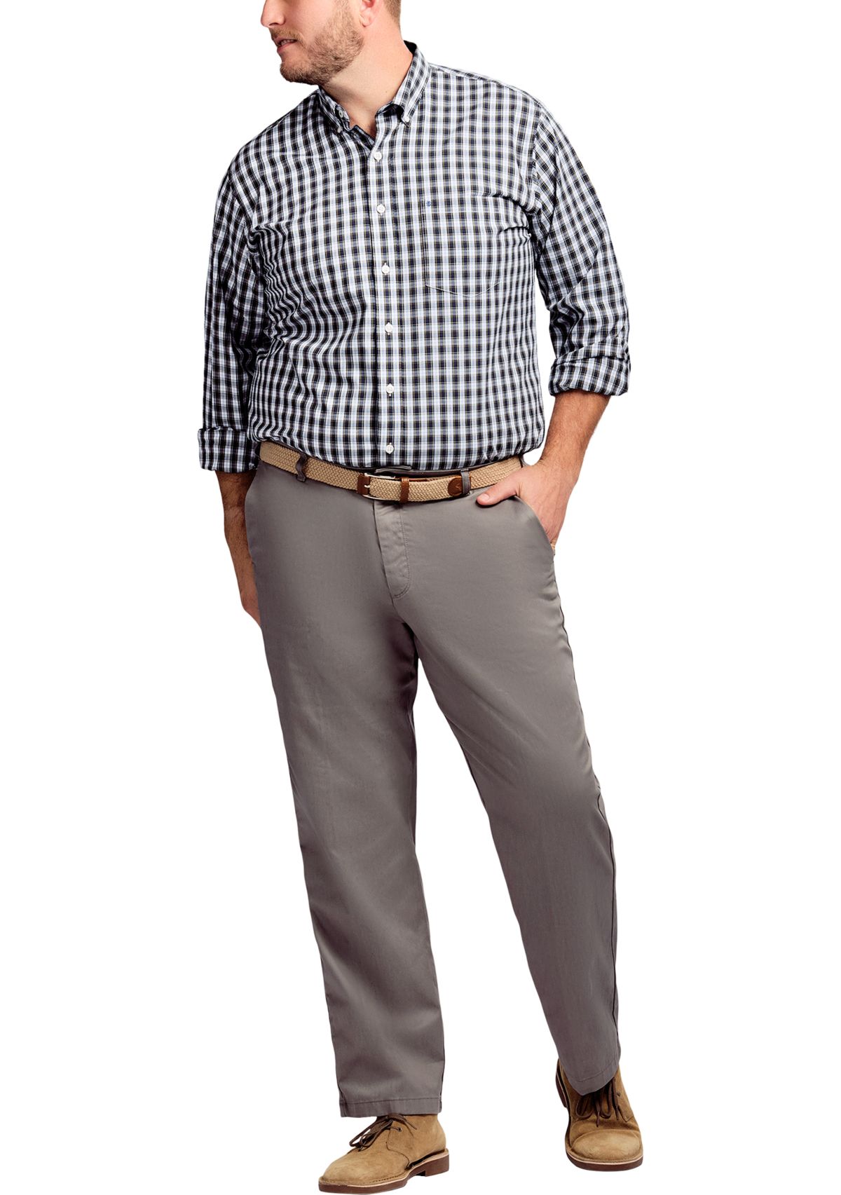 Big & Tall Long Sleeve Holiday Tartan Button Down 