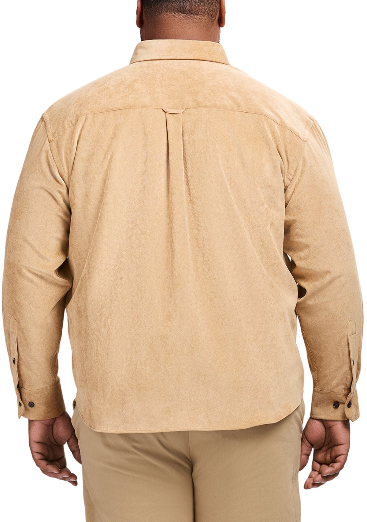 Big & Tall Long Sleeve Corduroy Button Down Shirt