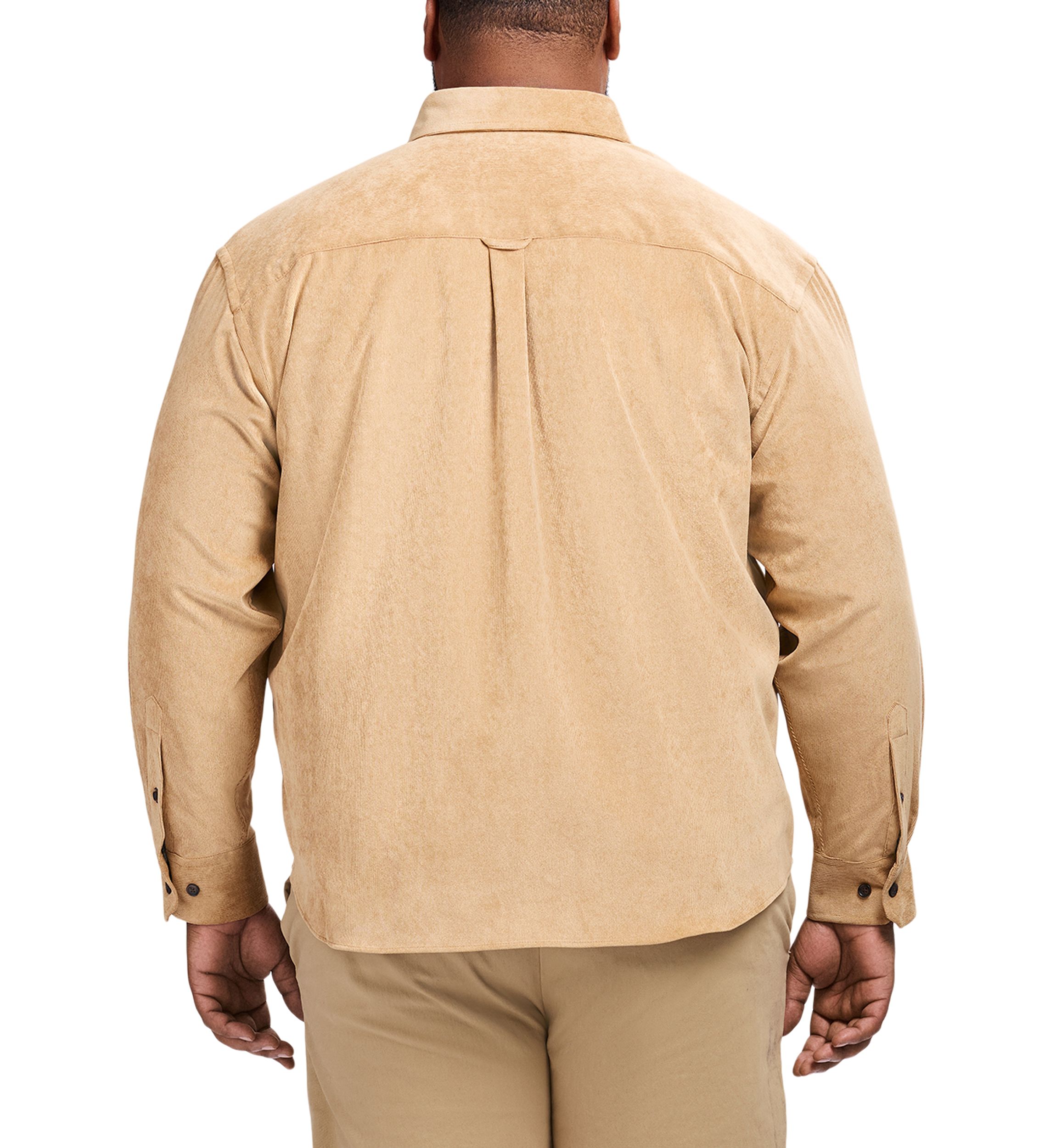 Big & Tall Long Sleeve Corduroy Button Down Shirt