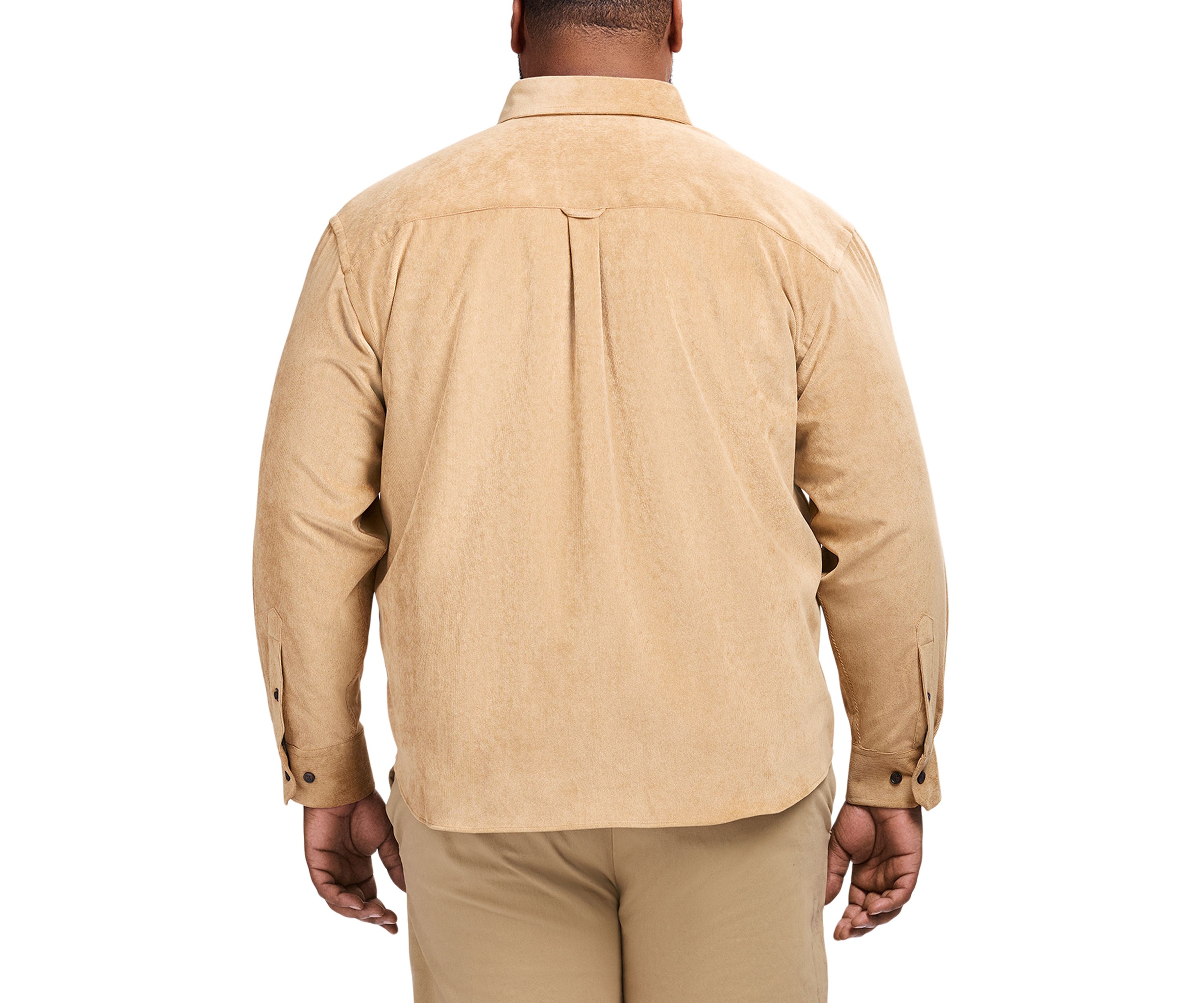 Big & Tall Long Sleeve Corduroy Button Down Shirt