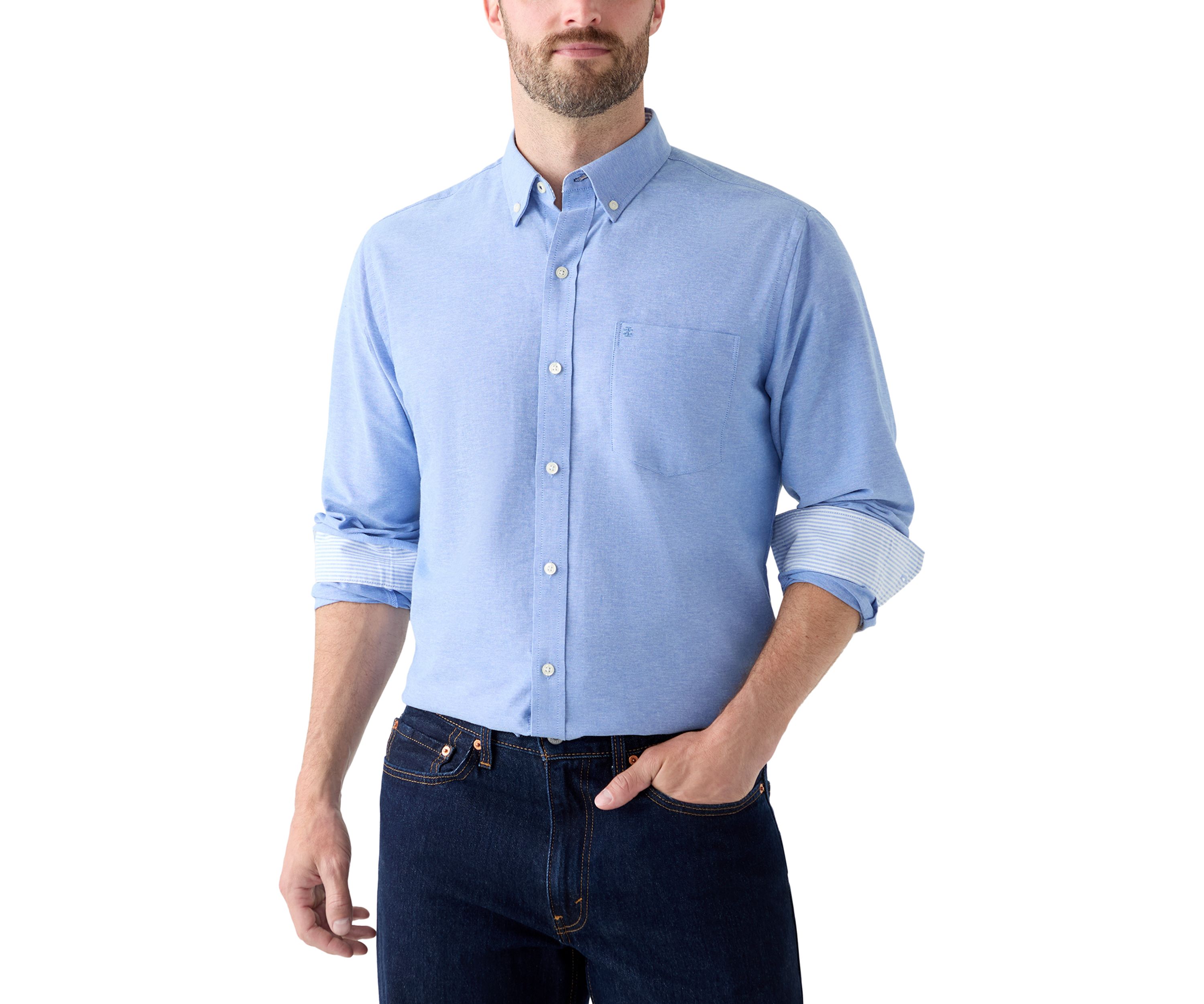 Heathered Oxford Button Up Shirt 