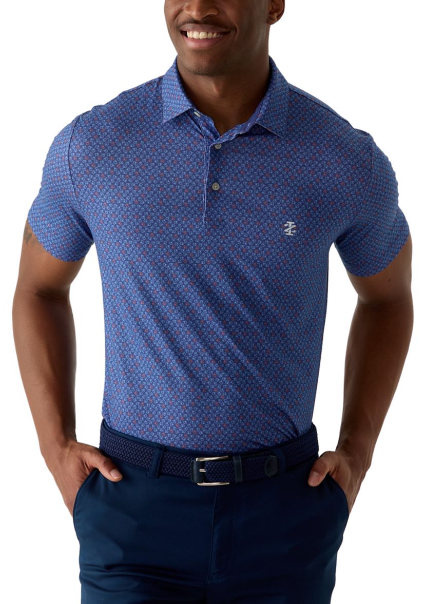 Crab Print Polo Shirt