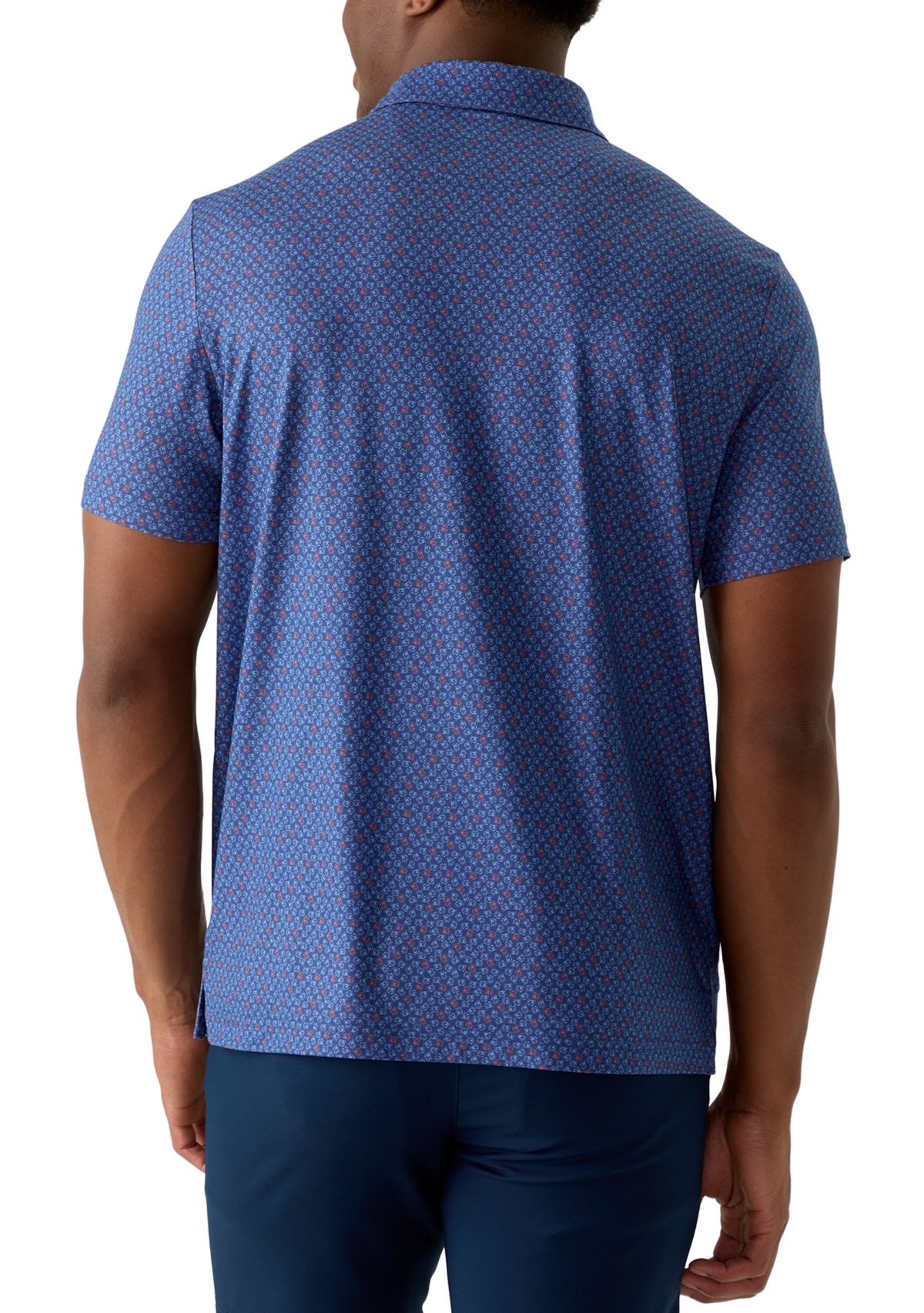 Crab Print Polo Shirt