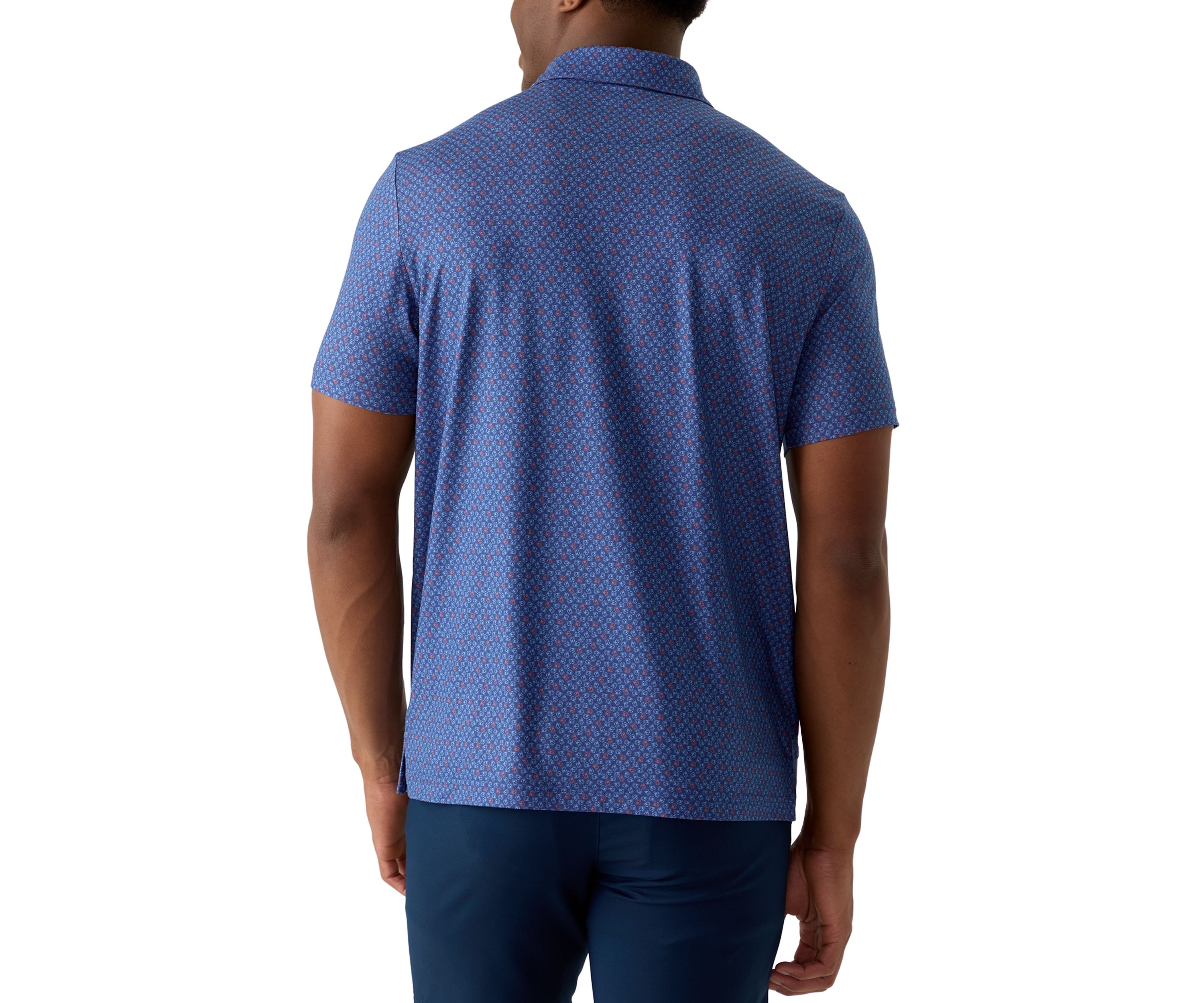Crab Print Polo Shirt