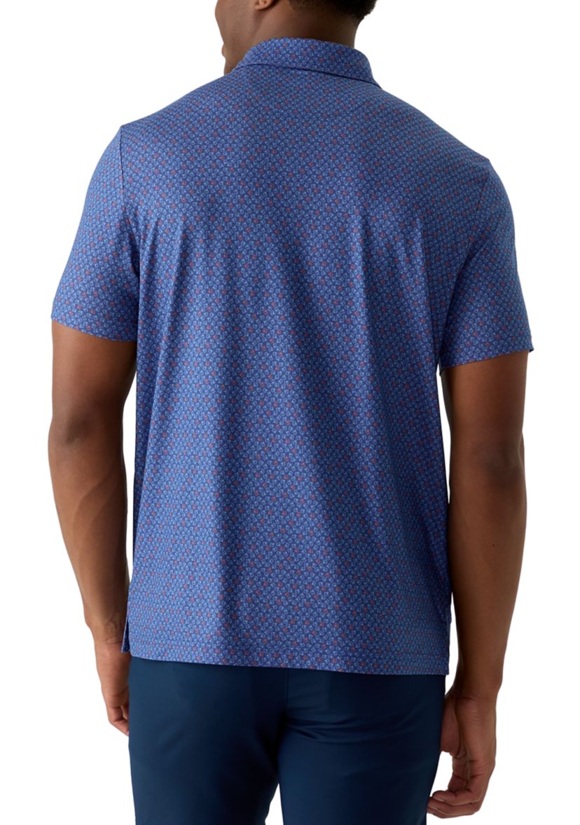 Crab Print Polo Shirt