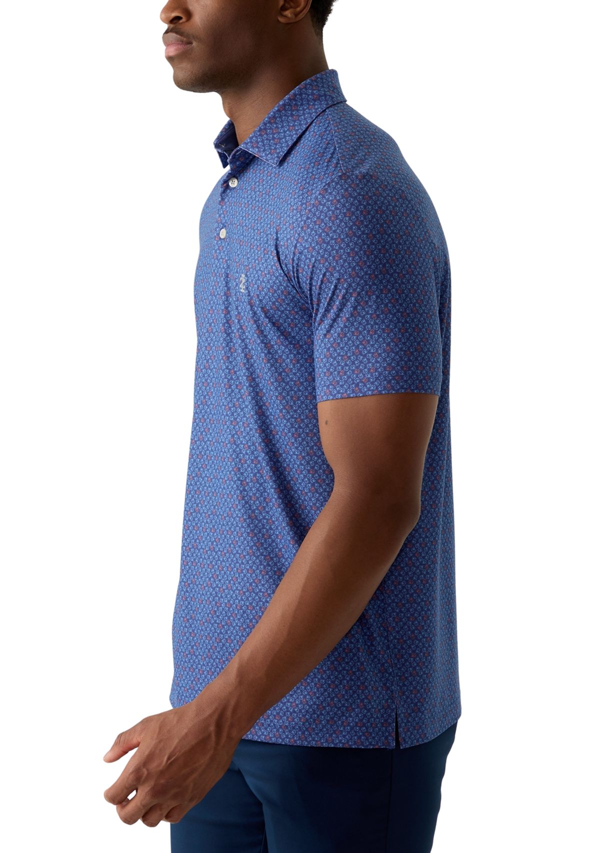Crab Print Polo Shirt
