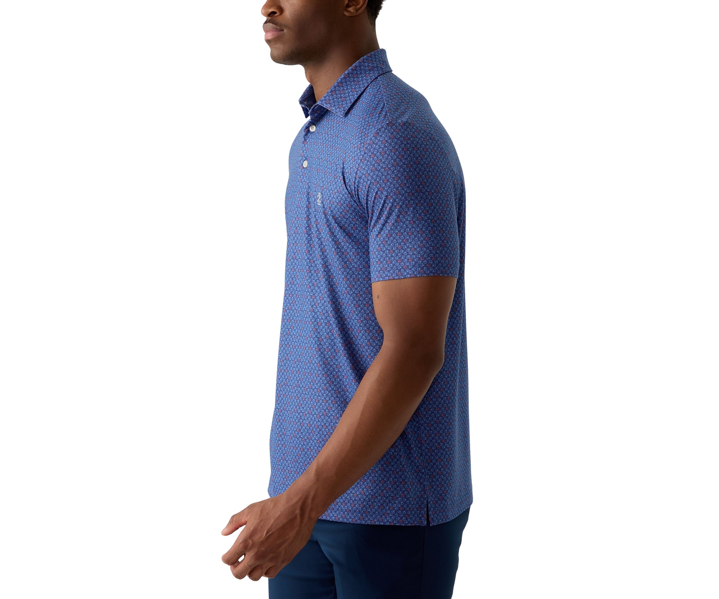 Crab Print Polo Shirt