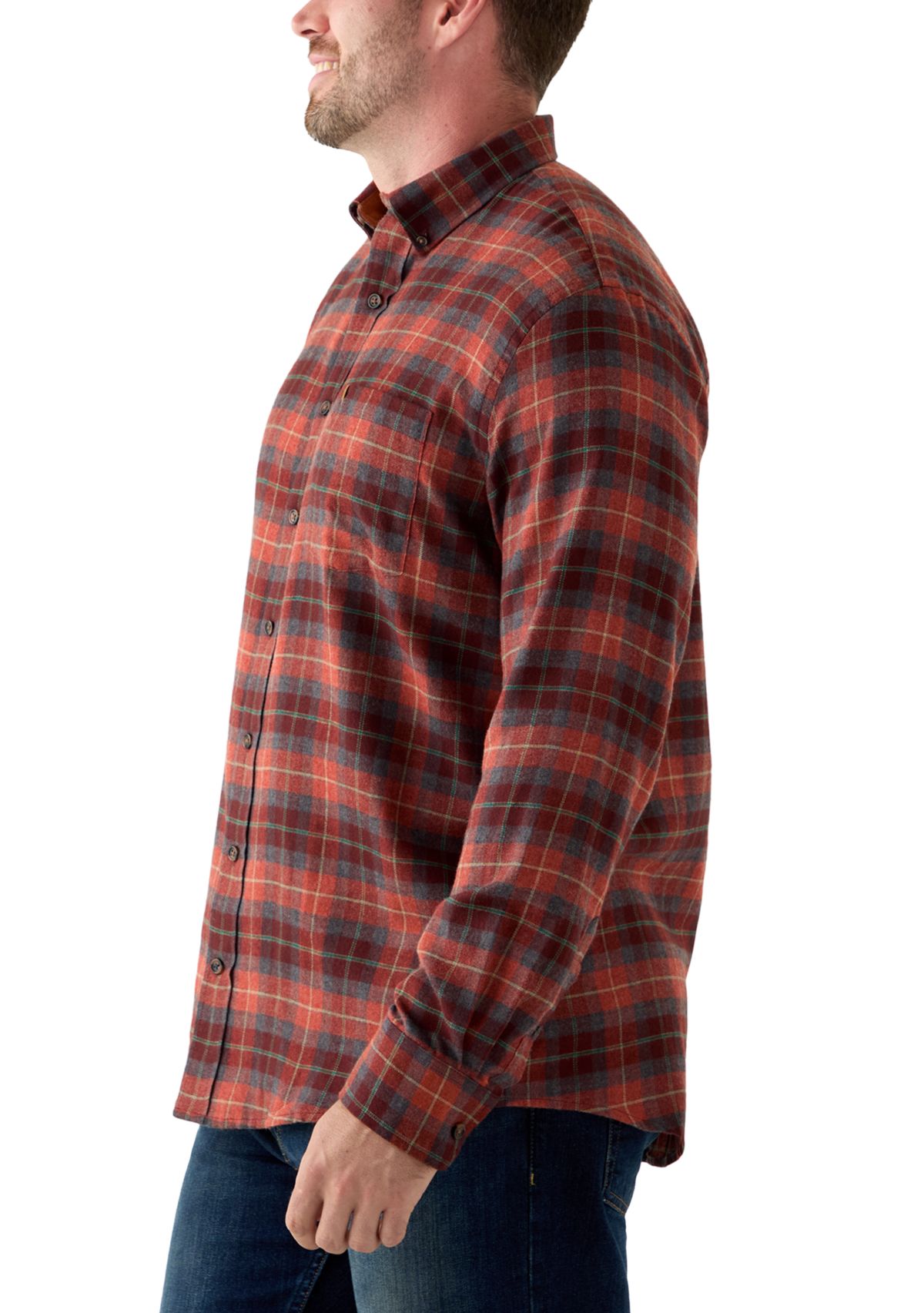 Big & Tall Stratton Flannel Button Down Shirt
