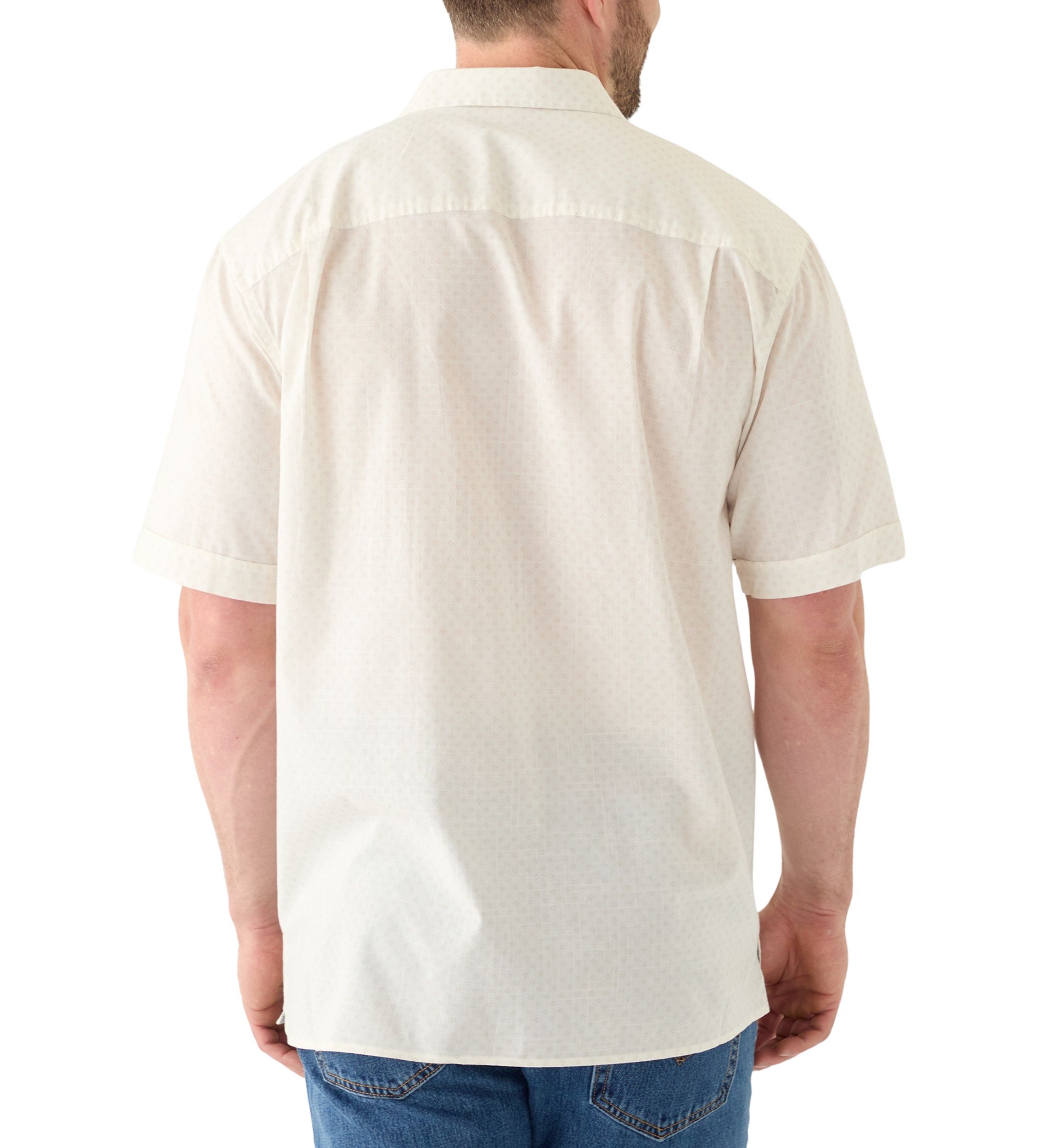 Big & Tall Short Sleeve Lux Saltwater Dunes Spaced Print Shirt