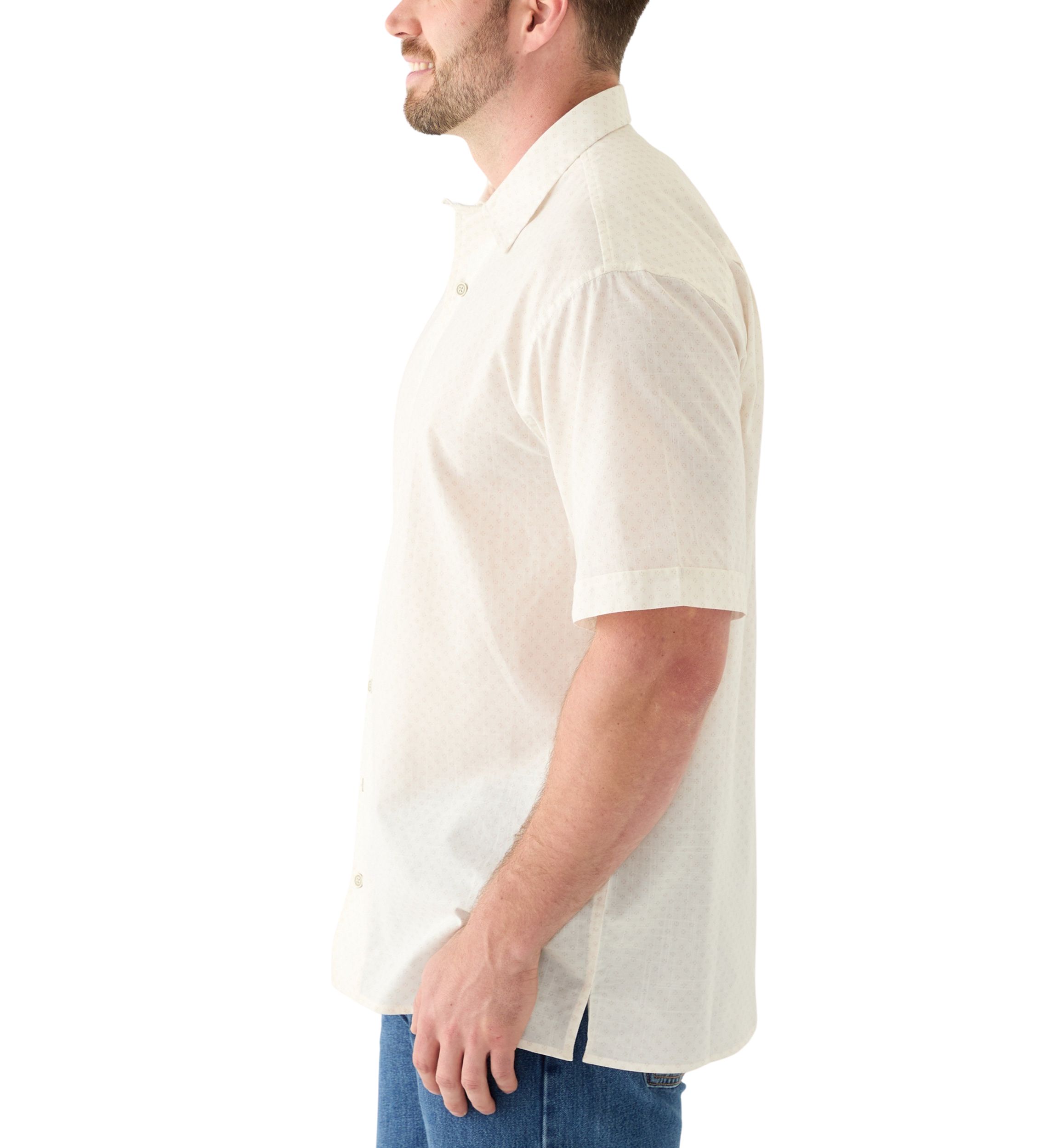 Big & Tall Short Sleeve Lux Saltwater Dunes Spaced Print Shirt