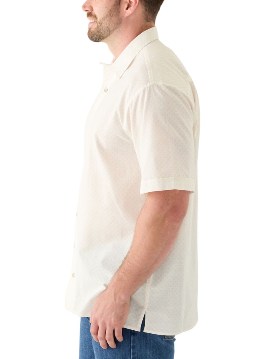Big & Tall Short Sleeve Lux Saltwater Dunes Spaced Print Shirt