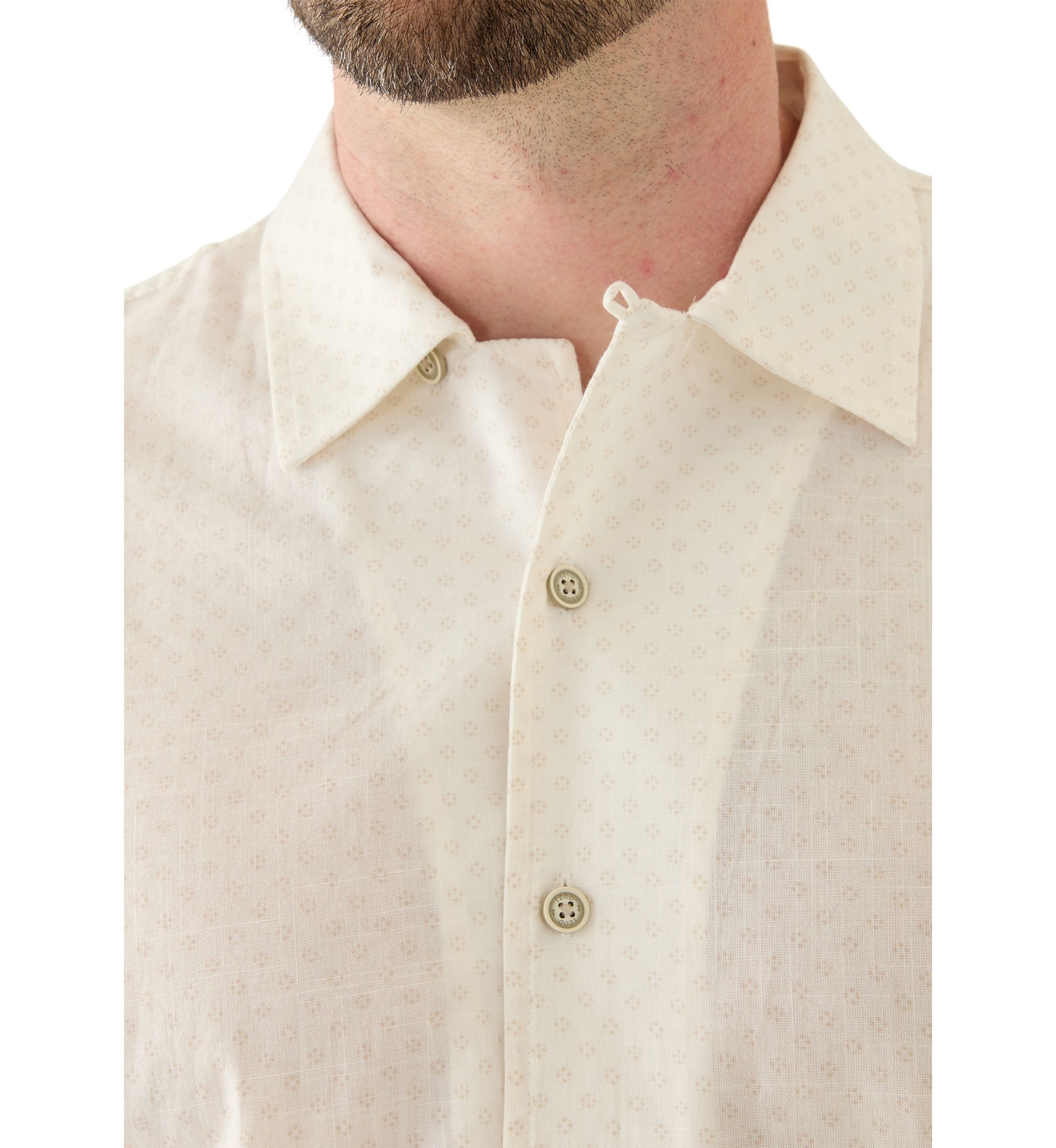 Big & Tall Short Sleeve Lux Saltwater Dunes Spaced Print Shirt