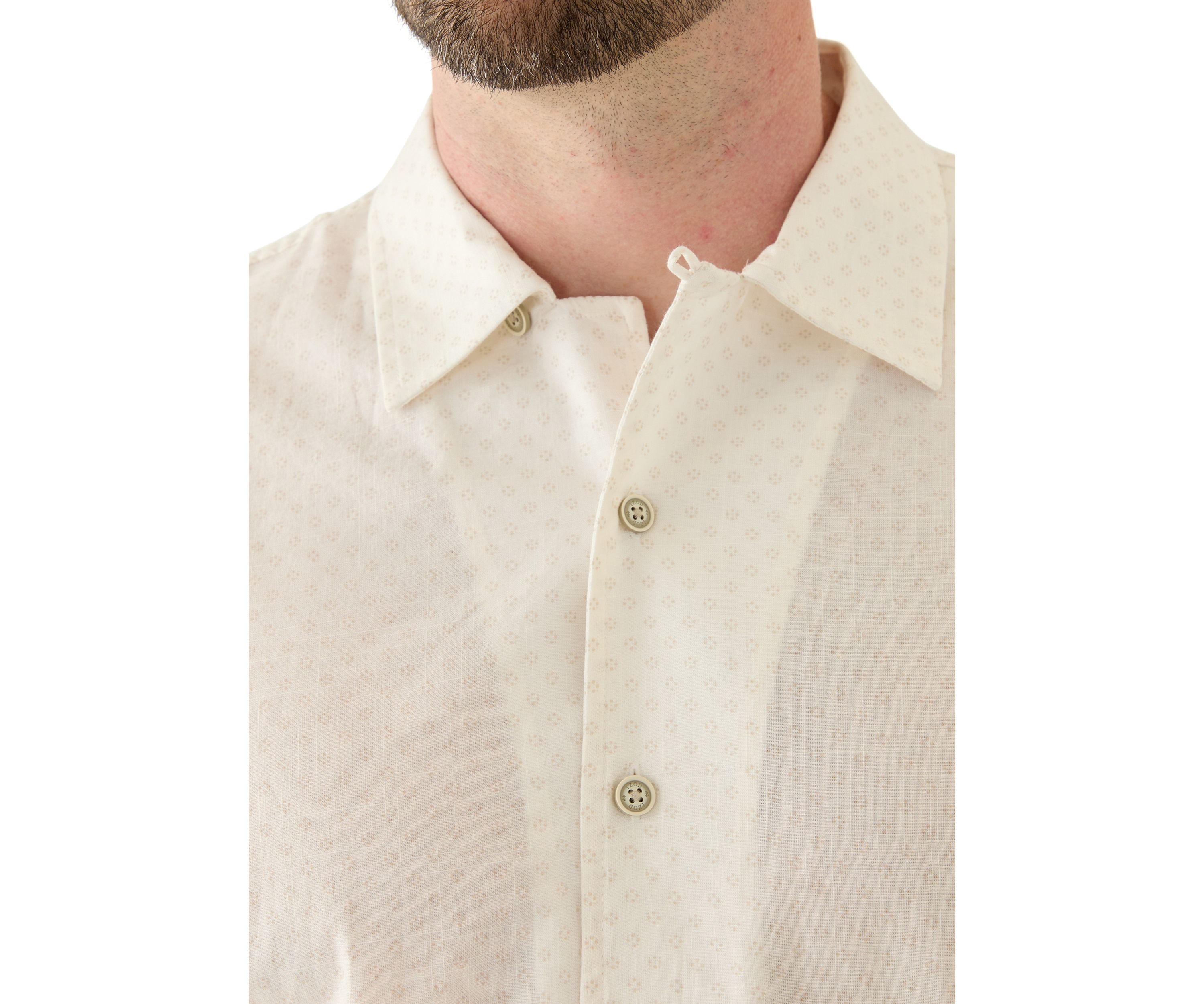 Big & Tall Short Sleeve Lux Saltwater Dunes Spaced Print Shirt